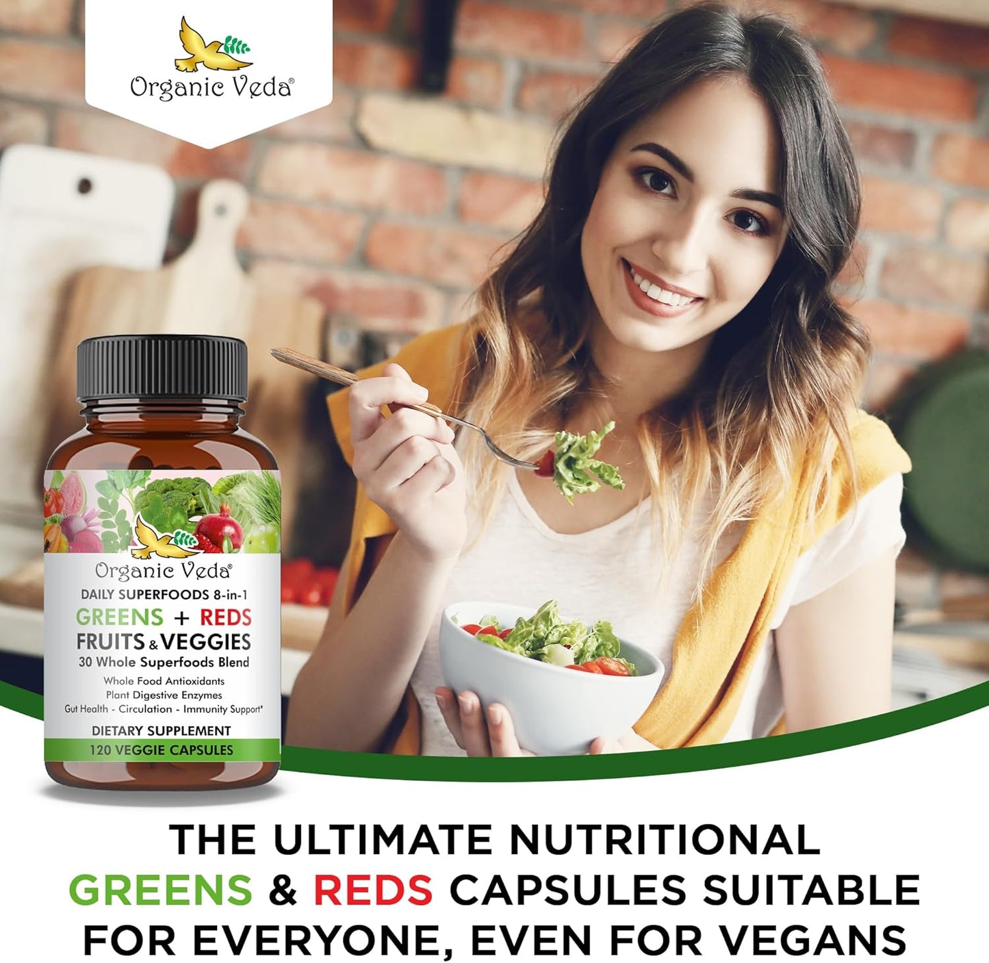 organic-veda-super-greens-reds-veggies-capsules---8-in-1-whole-food-supplement-with-papaya-spirulina-chlorella-moringa-beet-turmeric---120-vegan-capsules-9