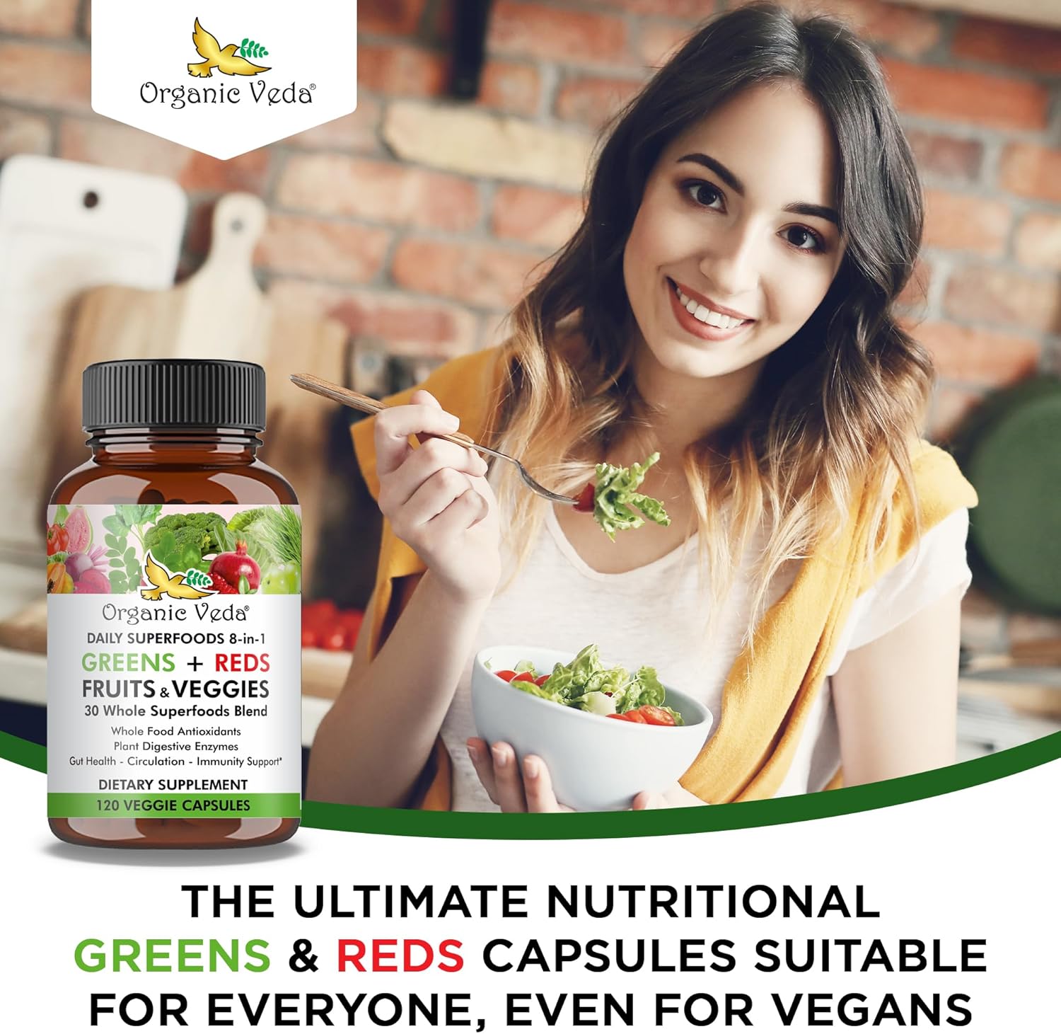organic-veda-super-greens-reds-veggies-capsules---8-in-1-whole-food-supplement-with-papaya-spirulina-chlorella-moringa-beet-turmeric---120-vegan-capsules-9