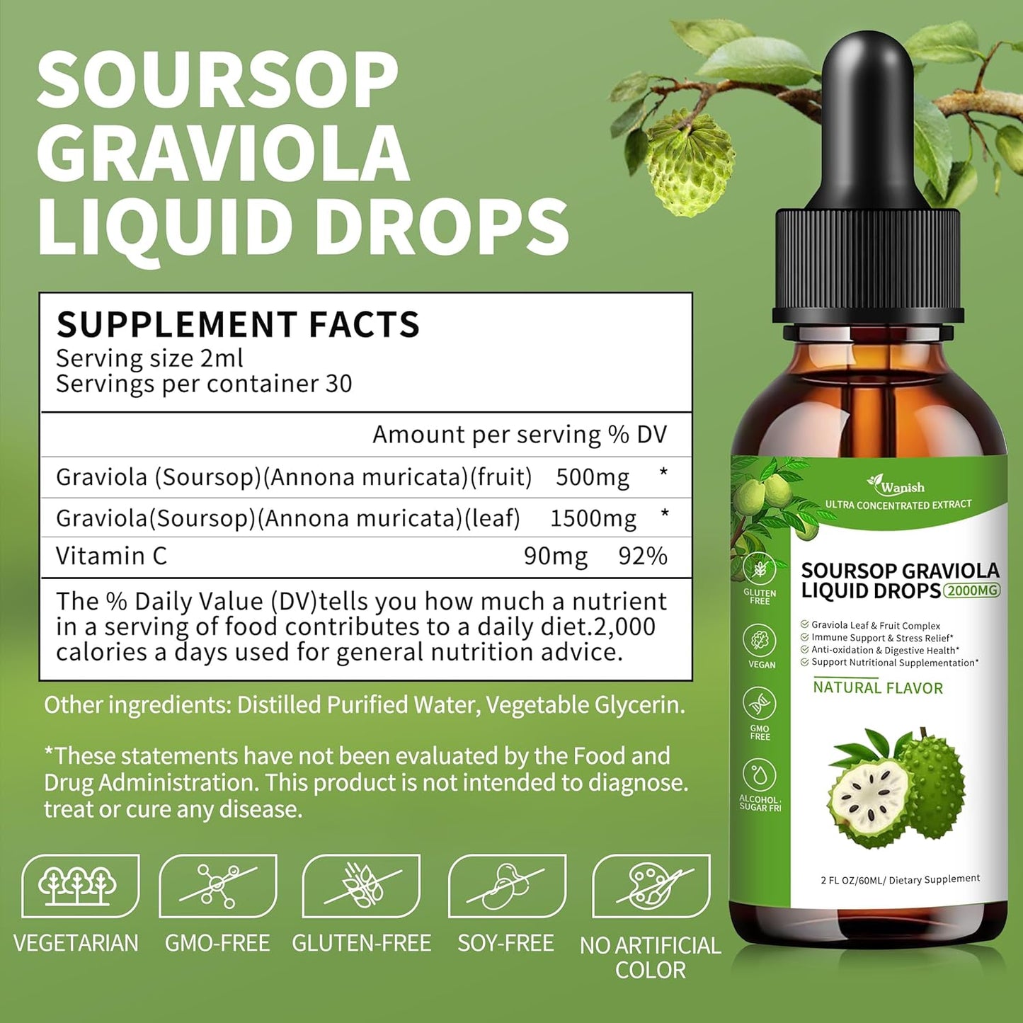 herbal-goodness-soursop-graviola-liquid-drops---2000mg-high-absorption-soursop-bitters-for-cell-support-immune-boost---liver-sleep-aid---sugargluten-free---natural-flavor---2-fl-oz-2