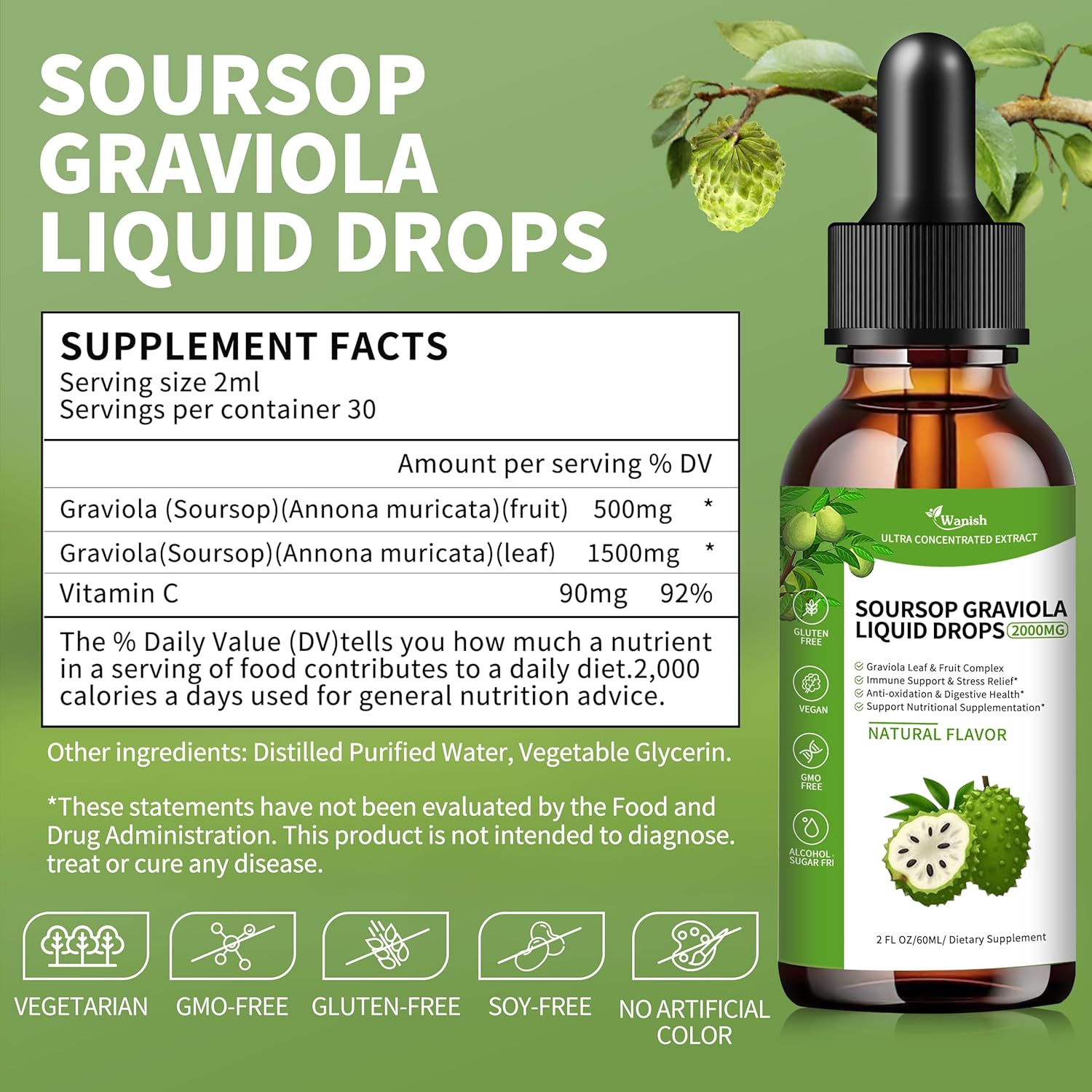 herbal-goodness-soursop-graviola-liquid-drops---2000mg-high-absorption-soursop-bitters-for-cell-support-immune-boost---liver-sleep-aid---sugargluten-free---natural-flavor---2-fl-oz-2