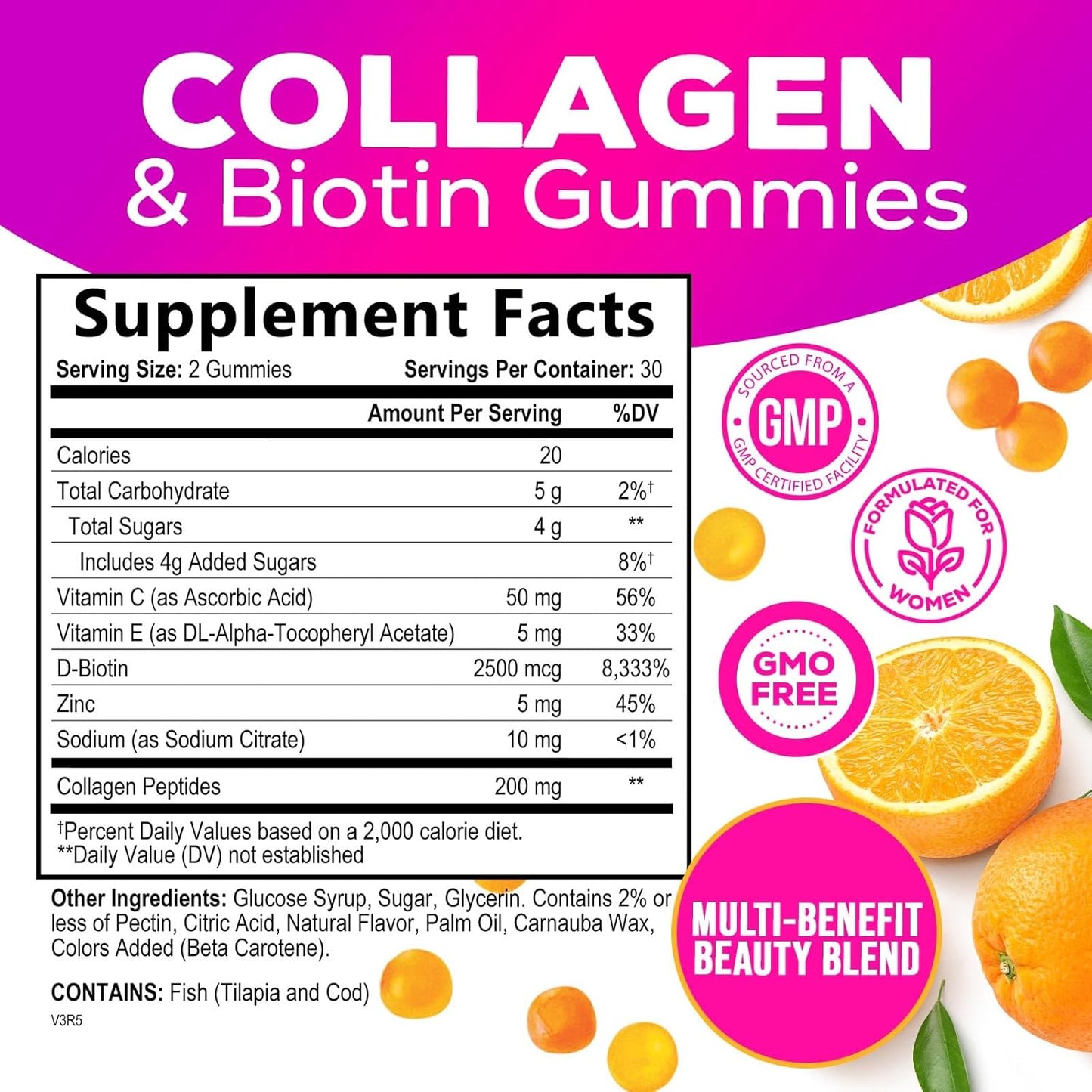 hydrolyzed-collagen-gummies-with-biotin-vitamin-c-zinc---hair-skin-nail-growth-support---women-men---60-count-gluten-free-non-gmo-2
