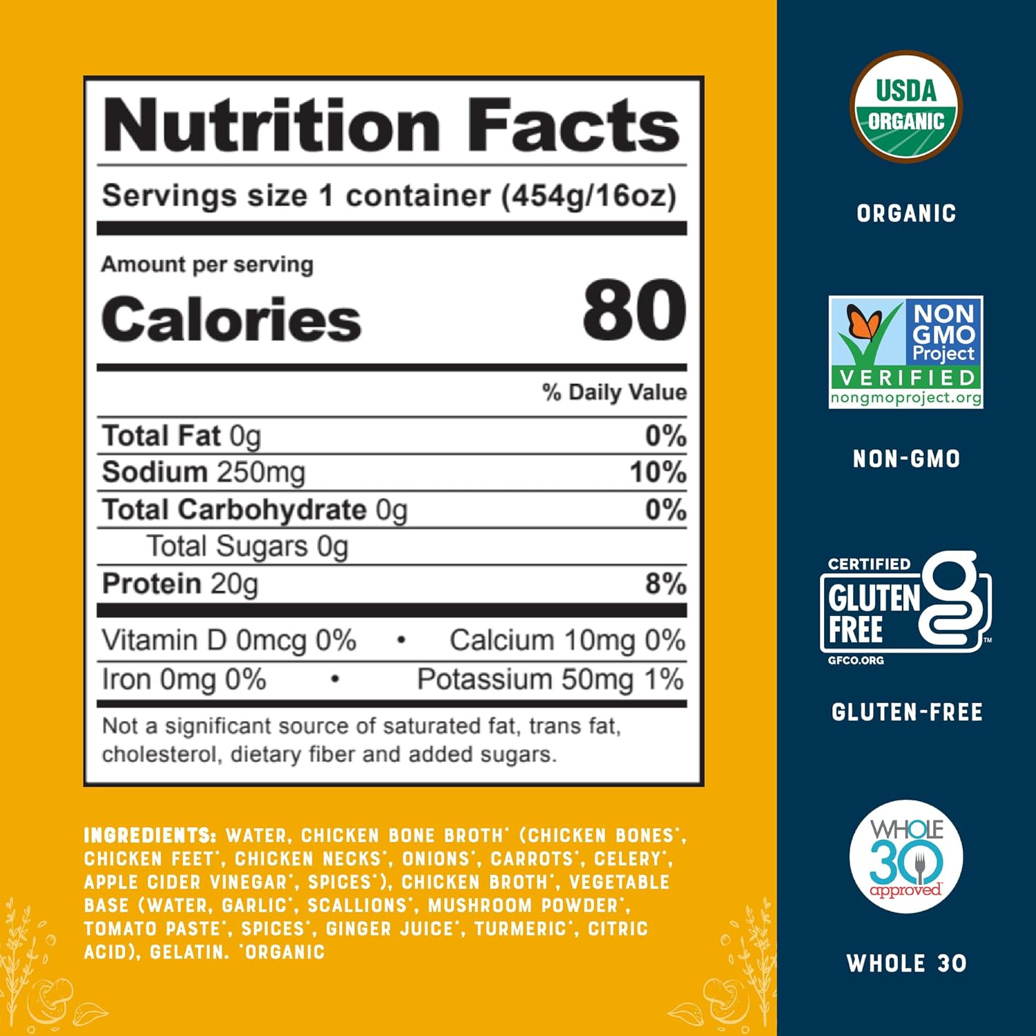 low-sodium-organic-chicken-bone-broth-with-pasture-raised-protein-collagen---no-artificial-flavors-non-gmo-gluten-dairy-free---keto-paleo-friendly---16oz-carton-8-pack-7