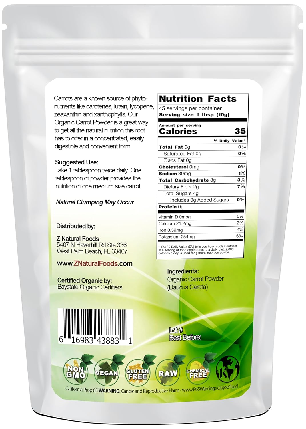 organic-carrot-powder-for-vision-and-heart-health---superfood-powder-for-juices-smoothies-recipes---non-gmo-vegan-gluten-free---1-lb-2