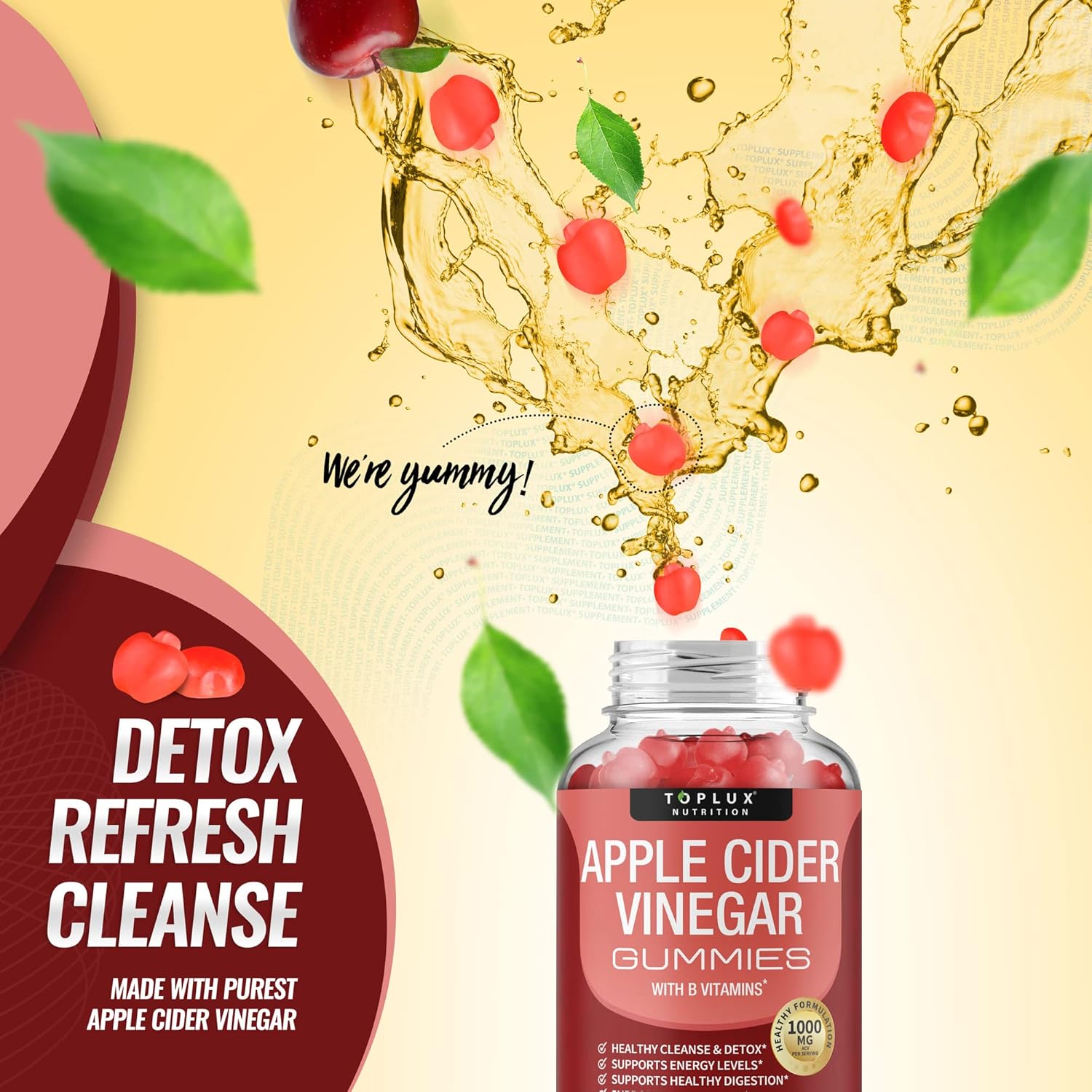 toplux-apple-cider-vinegar-gummies---boost-immunity-detox---1000mg-acv-with-b12-beet-root-pomegranate---gummy-alternative---men-women---60-gummies-5