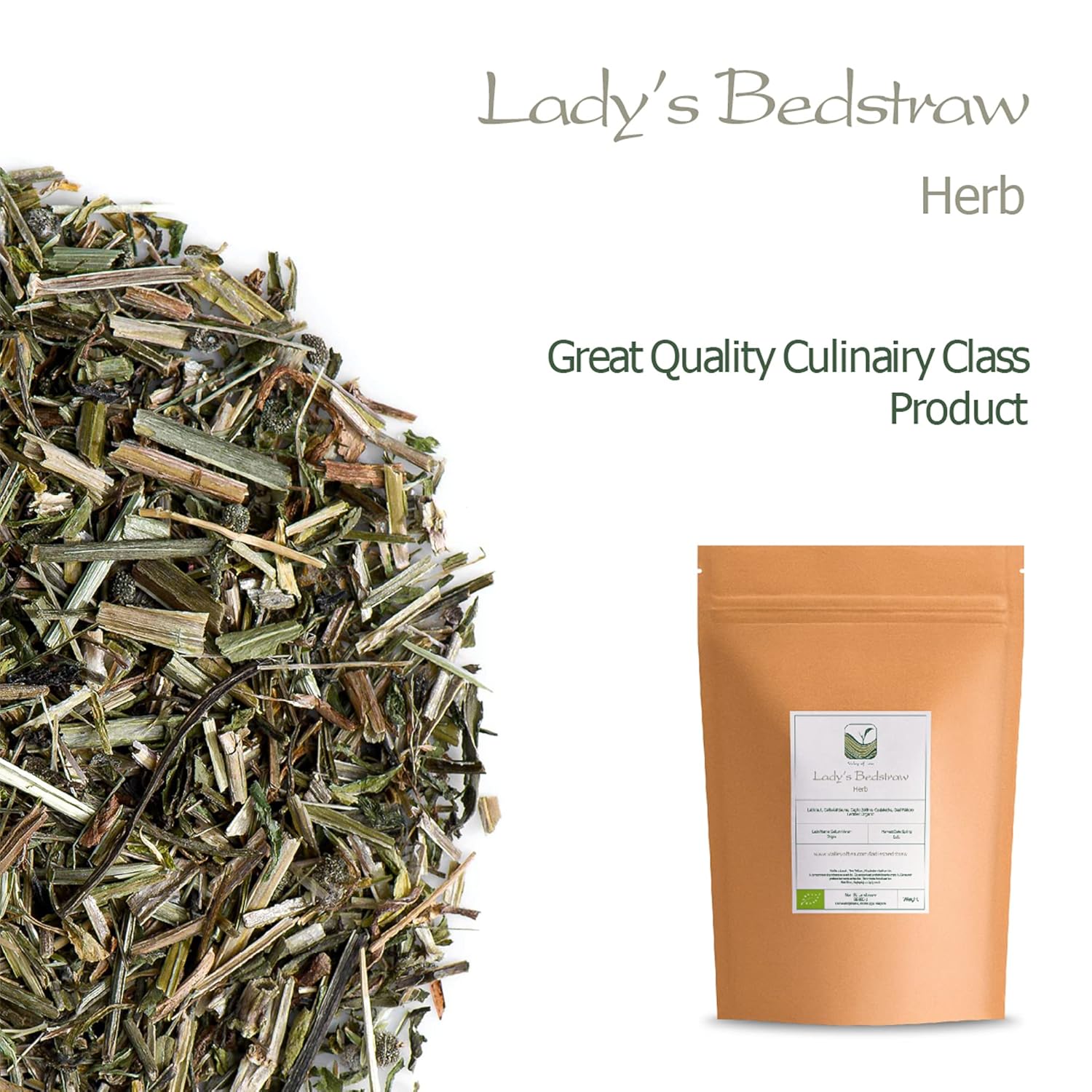 Organic Valley Lady's Bedstraw Tea - Galium Verum Herbal Infusion for Relaxation and Wellness - Espot.com.au