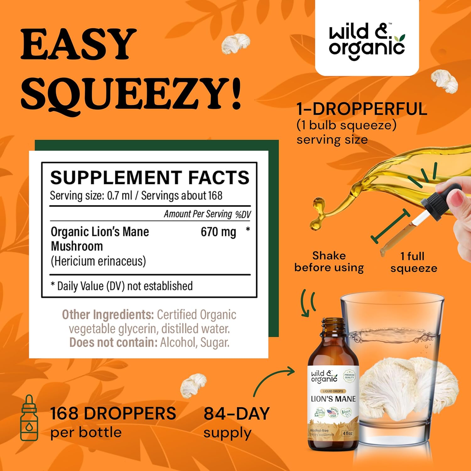 Organic Wild Maca Ashwagandha & Lion's Mane Tincture Bundle - 4 fl oz each - Espot.com.au