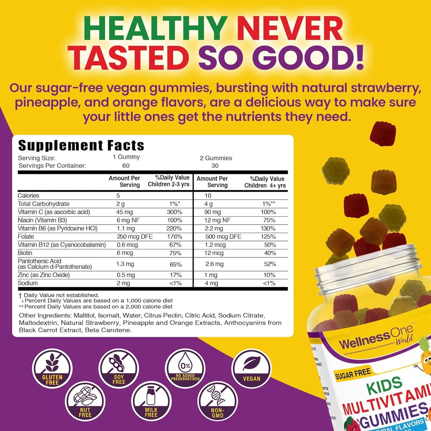 sugar-free-kids-multivitamin-gummies-with-vitamin-c-b6-b12-folic-acid---immune-support-supplement---natural-strawberry-pineapple-orange-flavors---60-gummy-vitamins-2