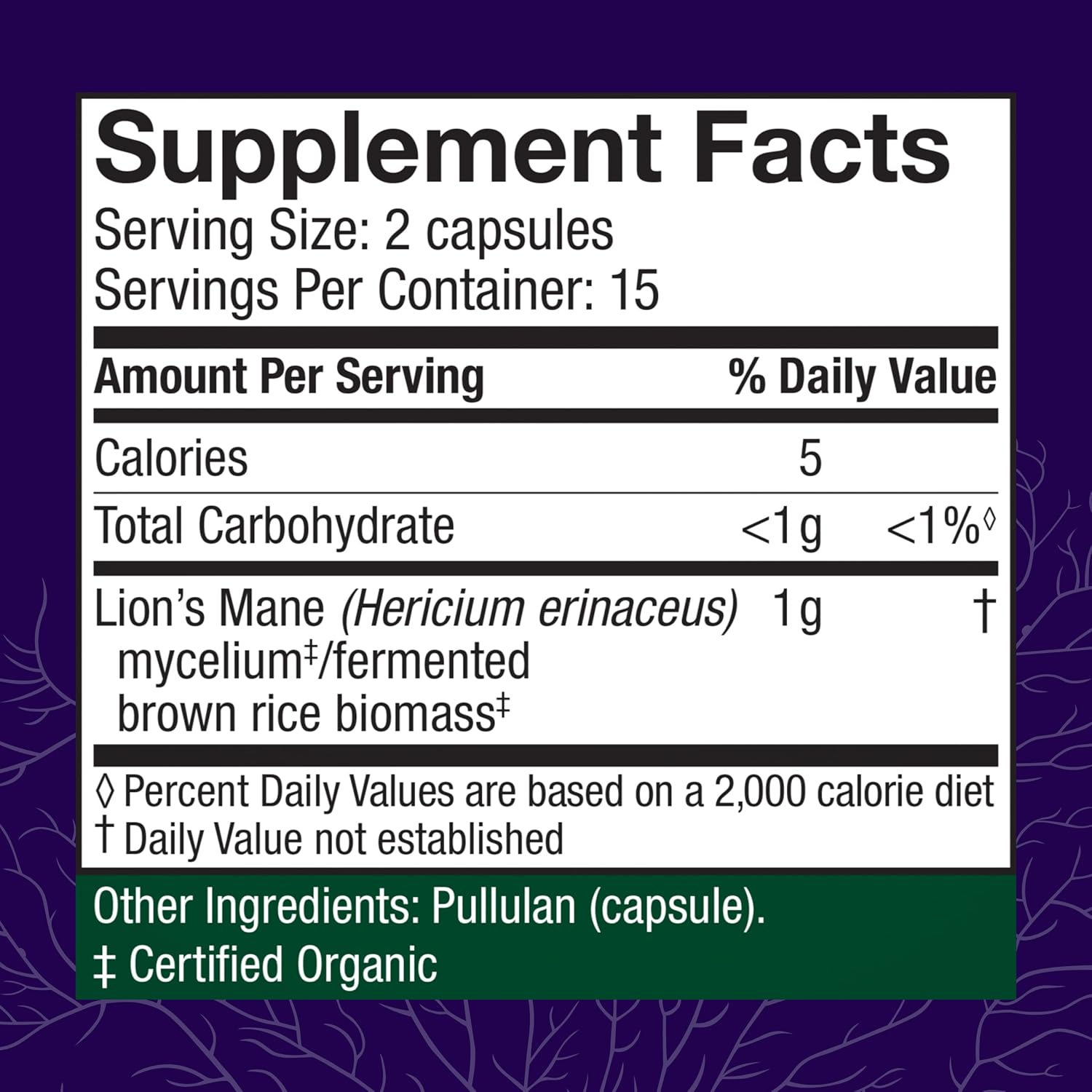 Lion's Mane Mushroom Brain Health Supplement - Supports Focus, Memory, Immune & Nervous System - 30 Capsules - Espot.com.au