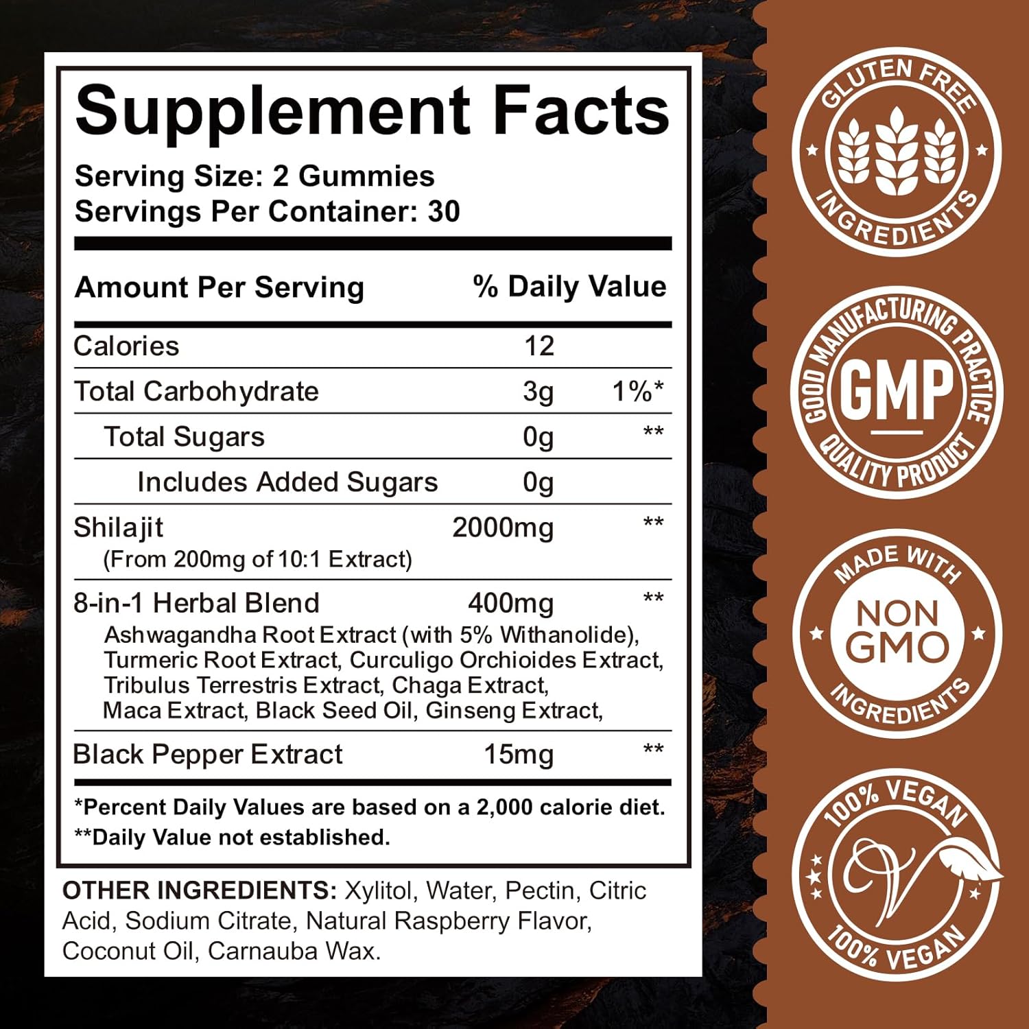 organic-shilajit-gummies-2000mg-with-85-trace-minerals---pure-himalayan-resin-for-energy-immunity-ashwagandha-maca-black-seed-oil-sugar-free-raspberry---men-women-60ct-7