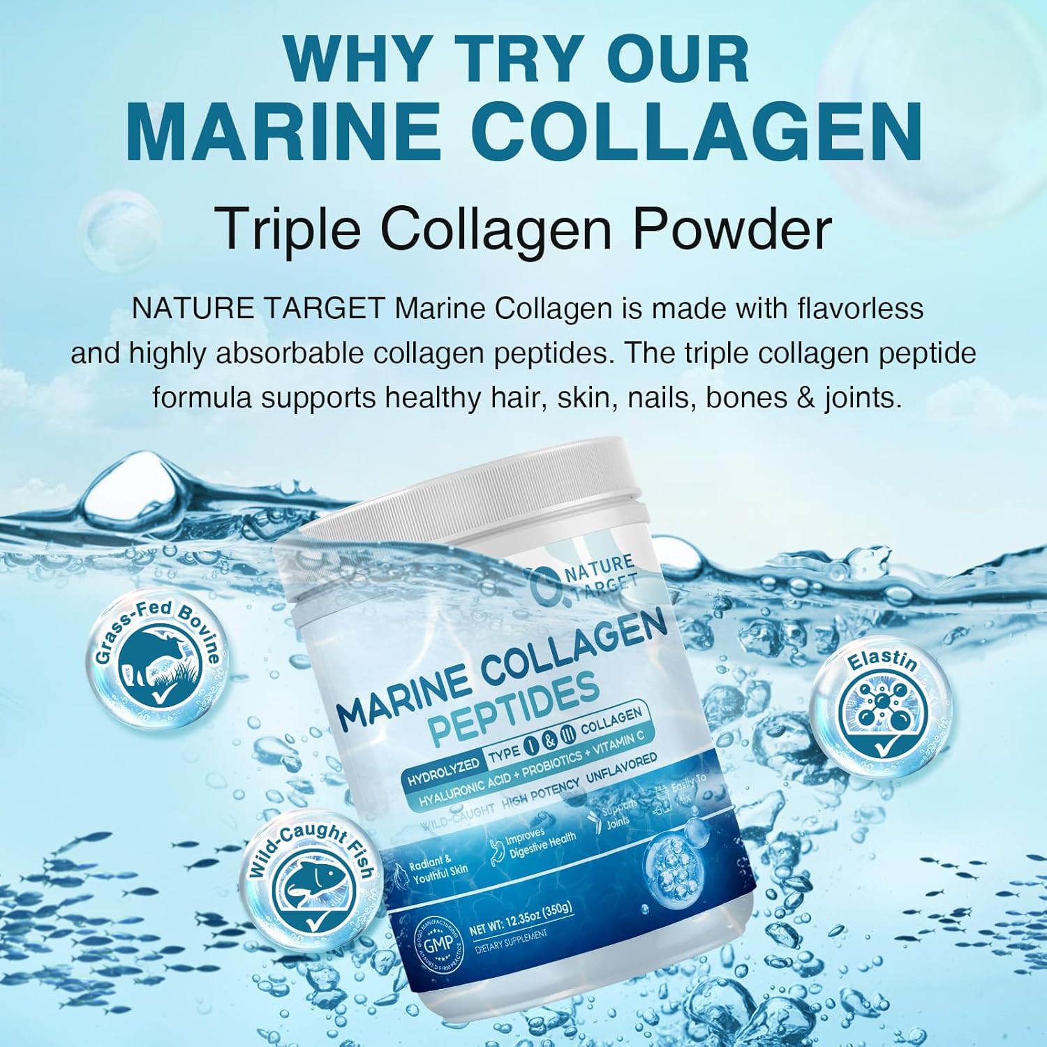 marine-collagen-peptides-powder-with-probiotics-vitamin-c-hyaluronic-acid-for-skin-hair-nails-joints---type-i-iii-collagen-from-wild-caught-fish-grass-fed-bovine-35-servings-3