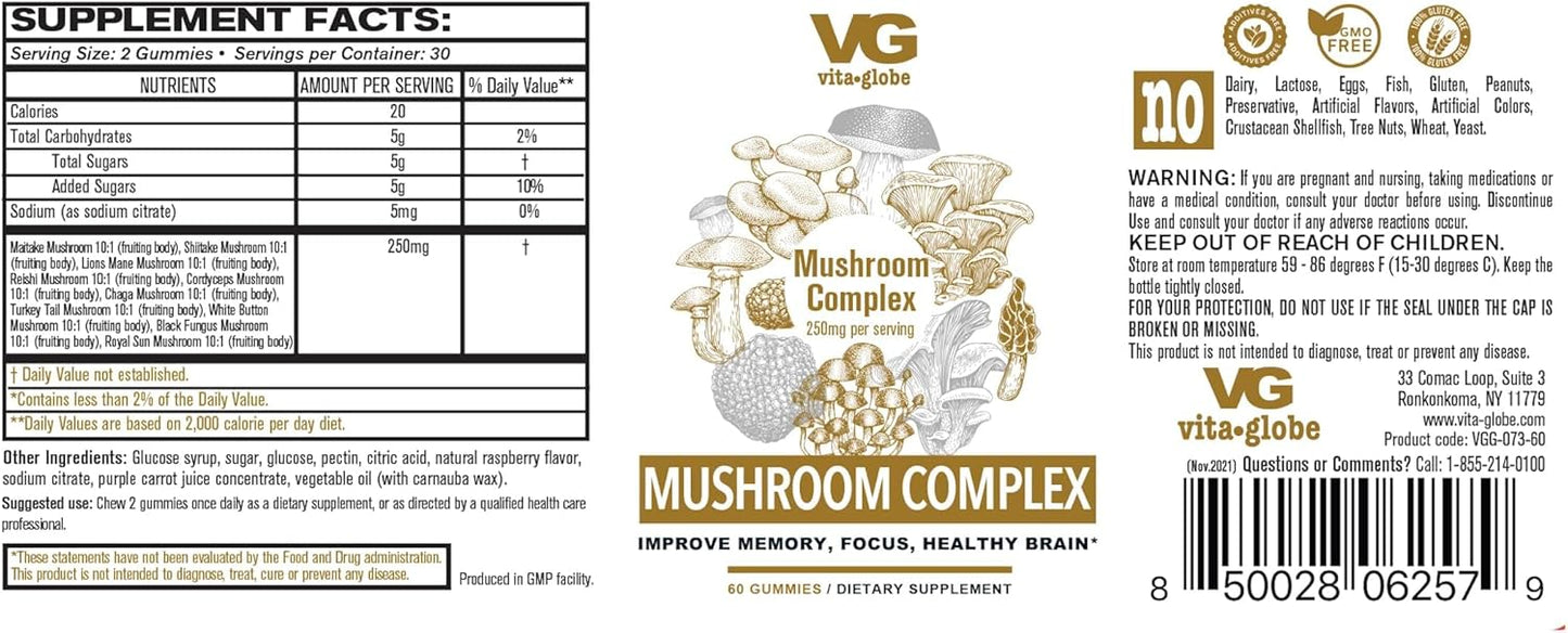 vitaglobe-mushroom-complex-gummy---immune-defense-energy-brain-health-support-vitamin-supplement---60-count-2