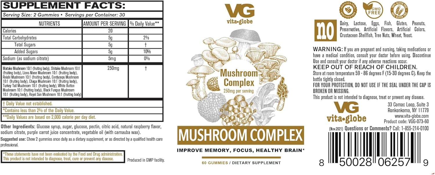 vitaglobe-mushroom-complex-gummy---immune-defense-energy-brain-health-support-vitamin-supplement---60-count-2