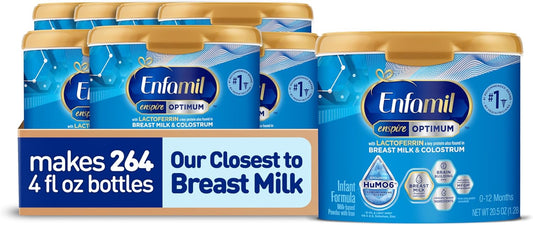 Enfamil Enspire Optimum Baby Formula Powder with Dual Prebiotics, Immune-Supporting Lactoferrin, 20.5 Oz, Pack of 8 - Espot.com.au