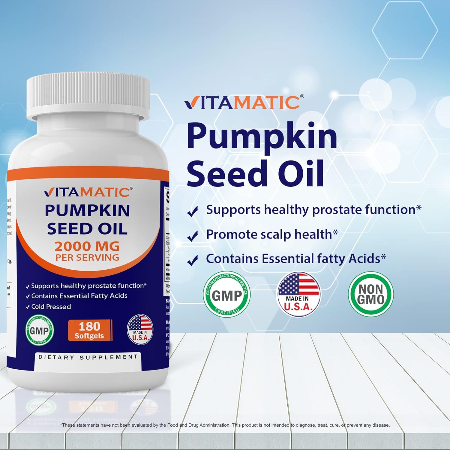 organic-pumpkin-seed-oil-softgel-capsules---180-count-2000mg-per-serving---cold-pressed-non-gmo---rich-in-omega-3-and-antioxidants-2