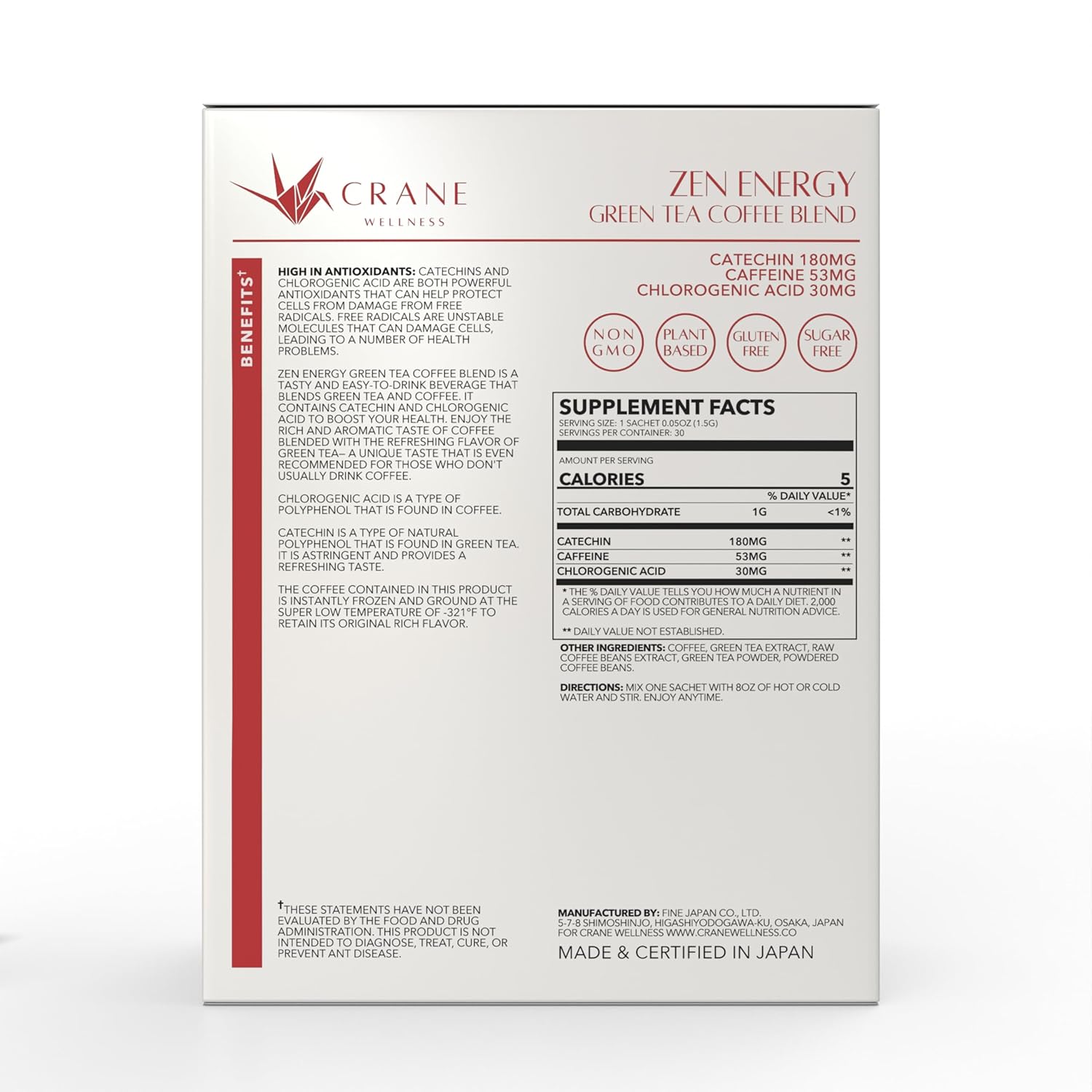 japanese-non-gmo-crane-wellness-zen-energy-green-tea-and-coffee-blend---30-sachets-for-hot-or-iced-beverages-2