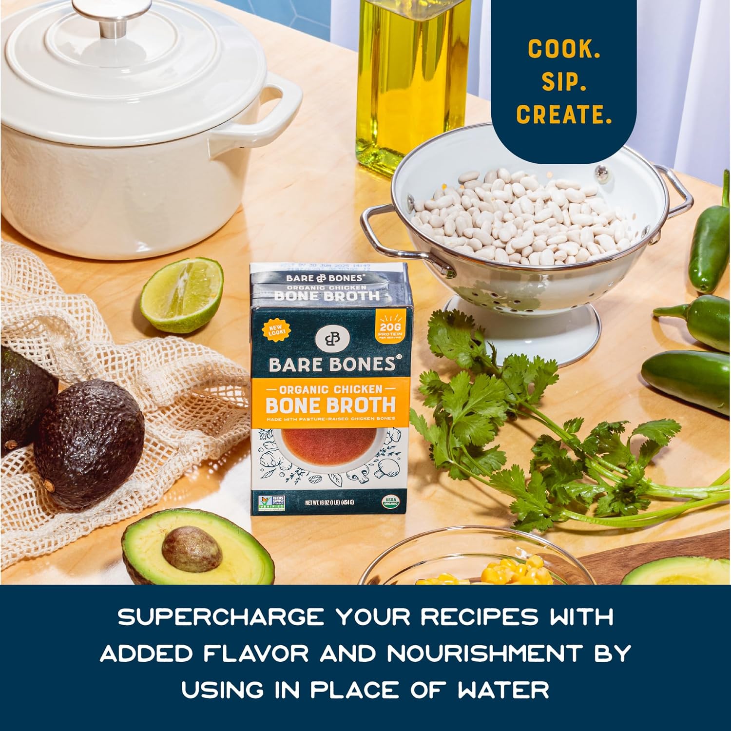 organic-chicken-bone-broth-with-protein-collagen-pasture-raised-cooking-sipping-no-artificial-flavors-non-gmo-gluten-dairy-free-keto-paleo-friendly-16oz-carton-8-pack-3