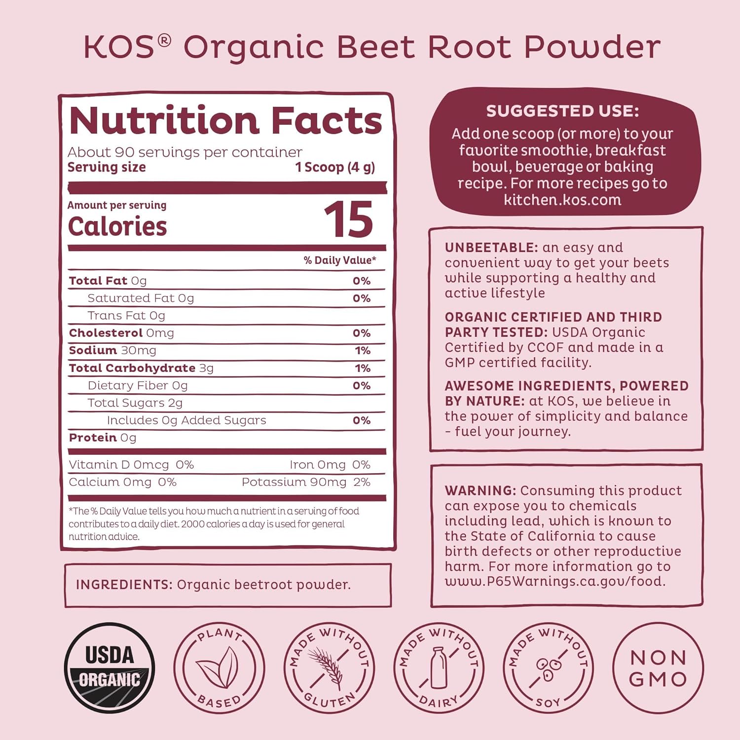 usda-certified-organic-beet-root-powder---non-gmo-gluten-soy-free---90-servings---kos-2