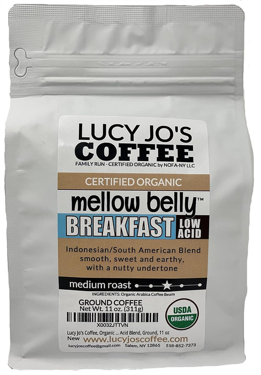 lucy-jos-coffee-organic-mellow-belly-breakfast-low-acid-blend-ground-medium-roast-11-oz---premium-quality-breakfast-blend-coffee-1