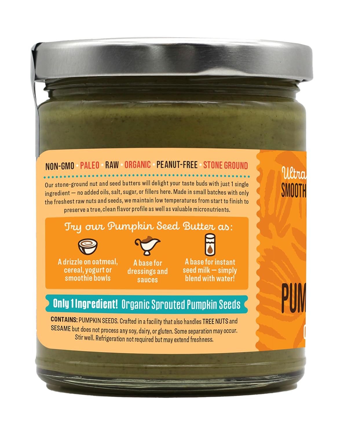 organic-raw-sprouted-pumpkin-seed-butter---8-oz-vegan-keto-paleo-friendly-non-gmo-gluten-free---single-pack-2