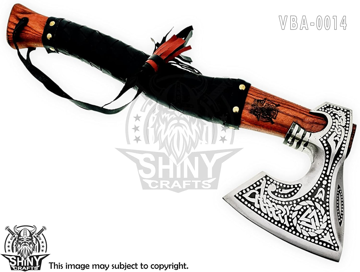 handmade-viking-axe-with-sheath---unique-shiny-crafts---custom-bearded-axe-for-men---perfect-birthday-gift-9