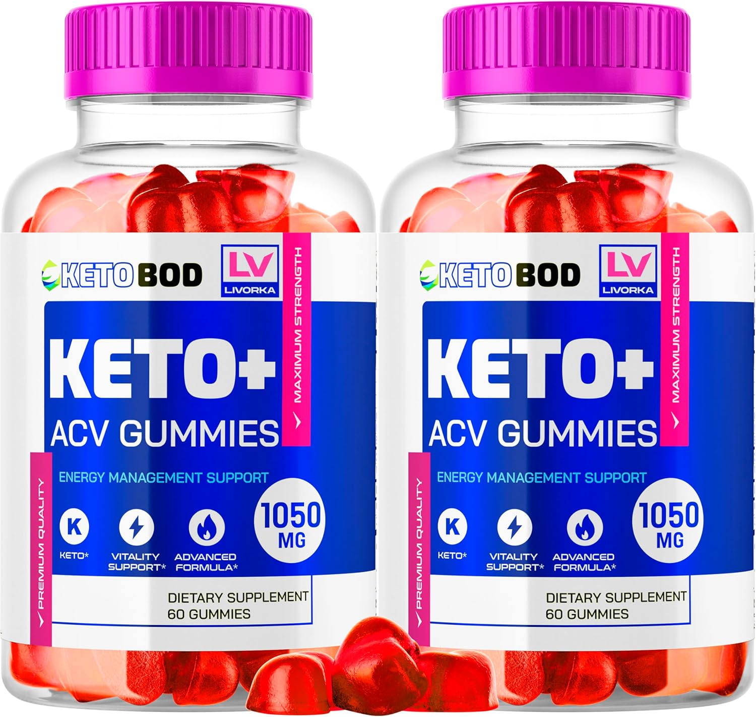 2 Pack Keto Body ACV Gummies - 120 Gummies for 2 Months Supply - Ketobod Keto Apple Cider Vinegar Gummies - Espot.com.au