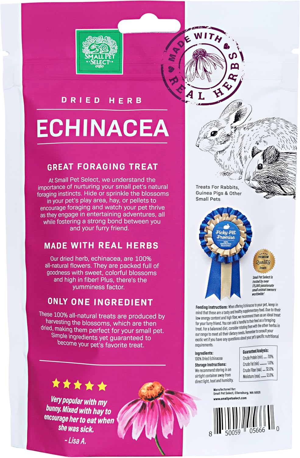 organic-echinacea-herbal-treat-for-adult-rabbits-guinea-pigs---2oz-4