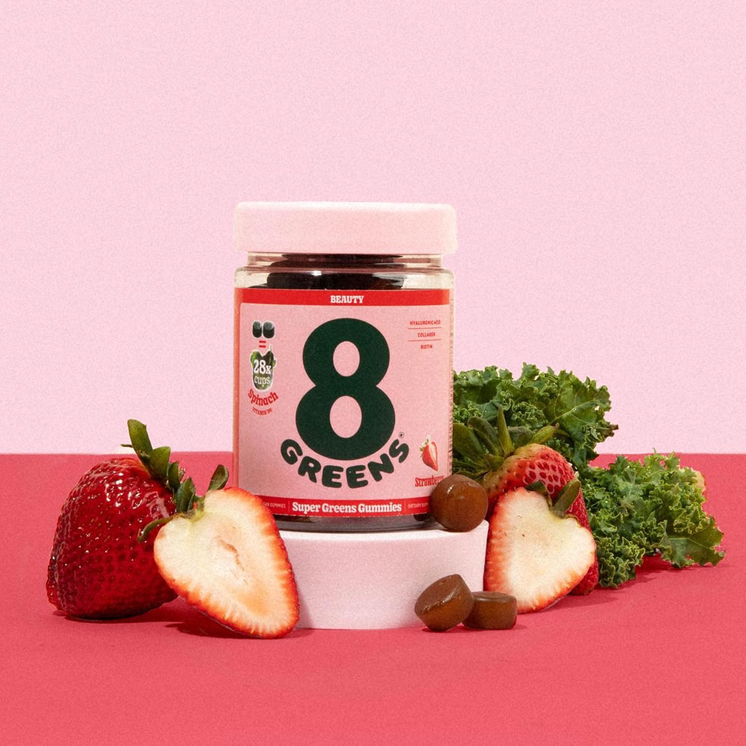 collagen-biotin-beauty-gummies-with-super-greens-powder---skin-hair-nails-firmness---200-ct-strawberry-flavored-boosters-8