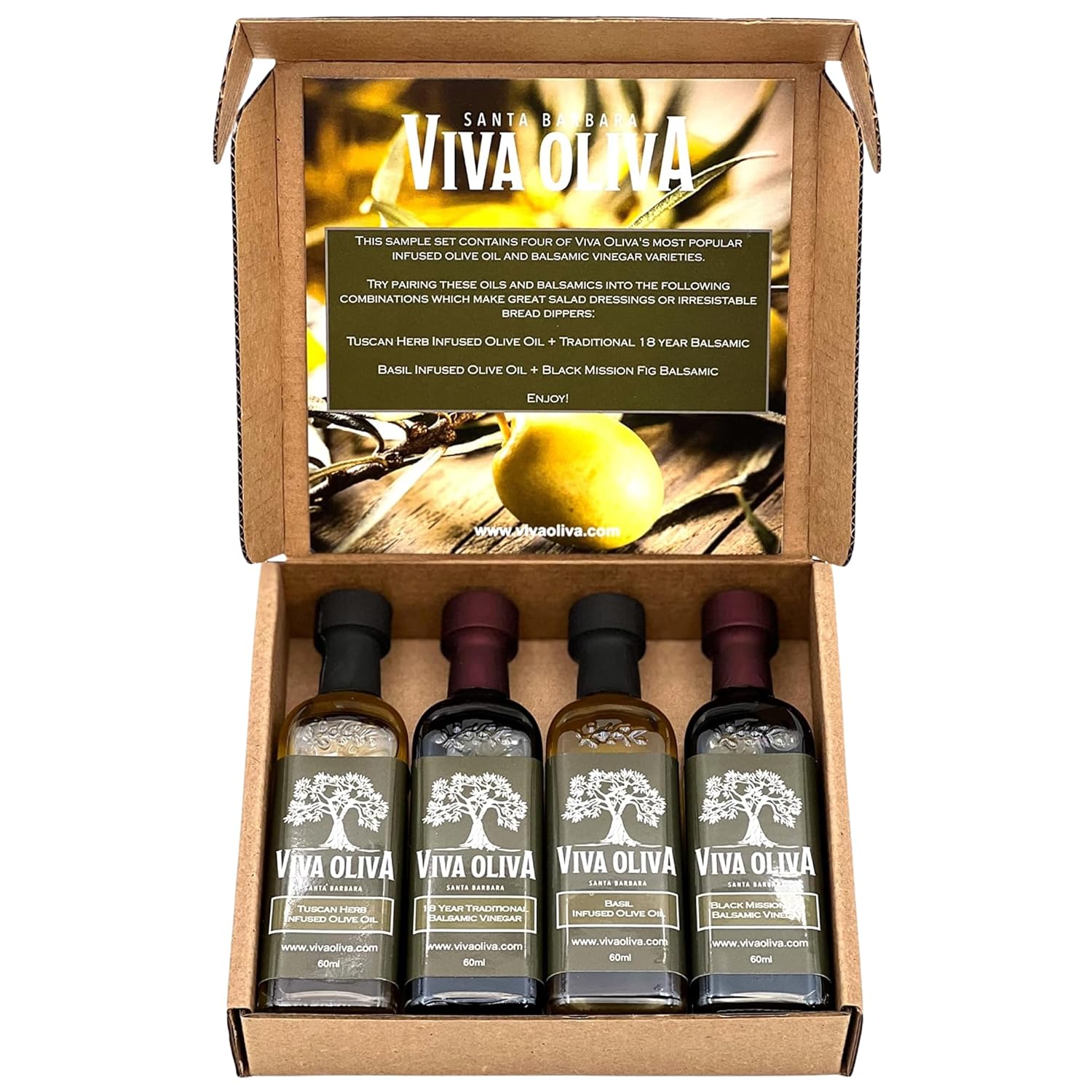 premium-flavored-olive-oil-and-balsamic-vinegar-gift-set---viva-oliva-four-60ml-2oz-variety-pack-with-tuscan-herb-basil-18-year-traditional-and-black-mission-fig---all-natural-ingredients-1