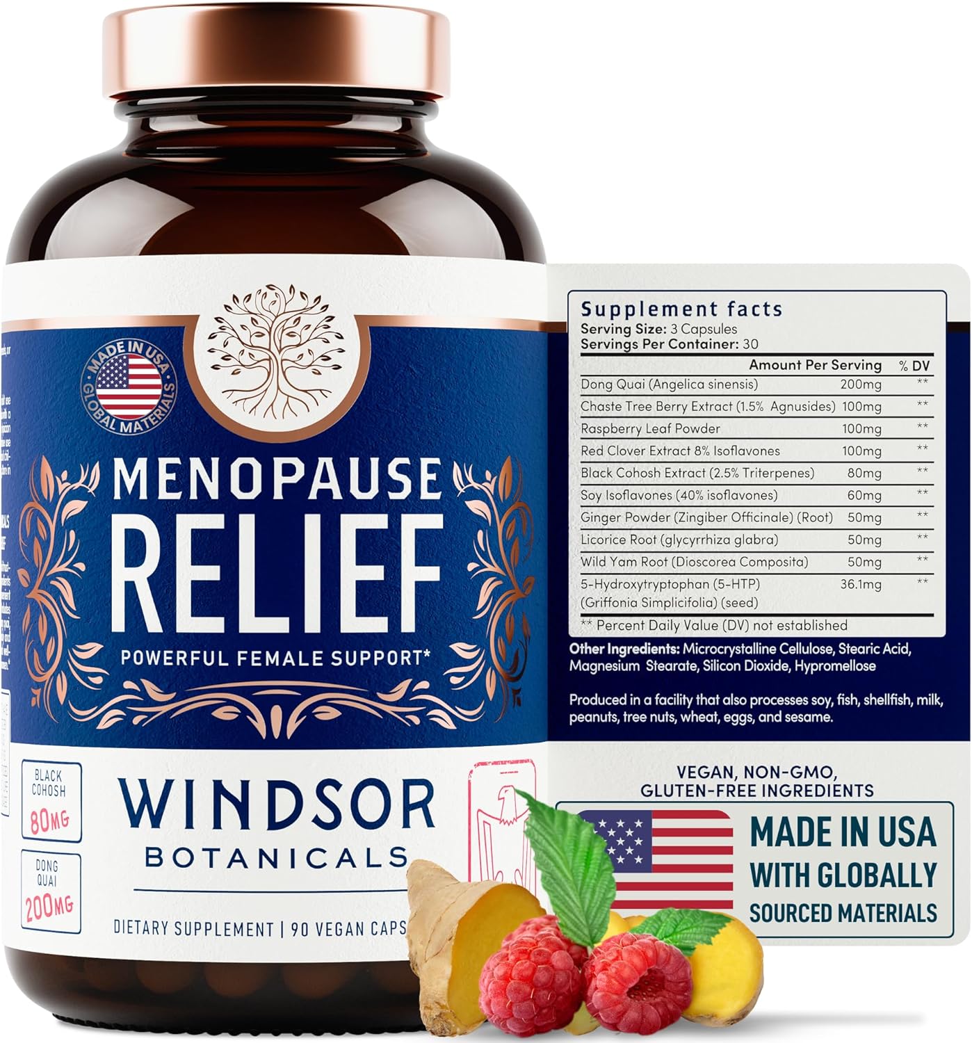 WINDSOR BOTANICALS Menopause Support and Bloat Relief Probiotic Bundle for Women's Health - Espot.com.au