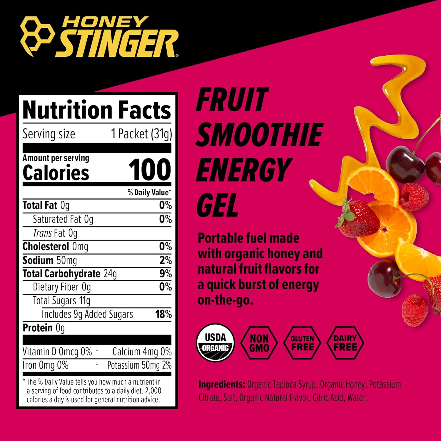 organic-fruit-smoothie-energy-gel-24-pack---gluten-caffeine-free---sports-nutrition-for-exercise-running-performance---pre-mid-workout-fuel---264-oz-3
