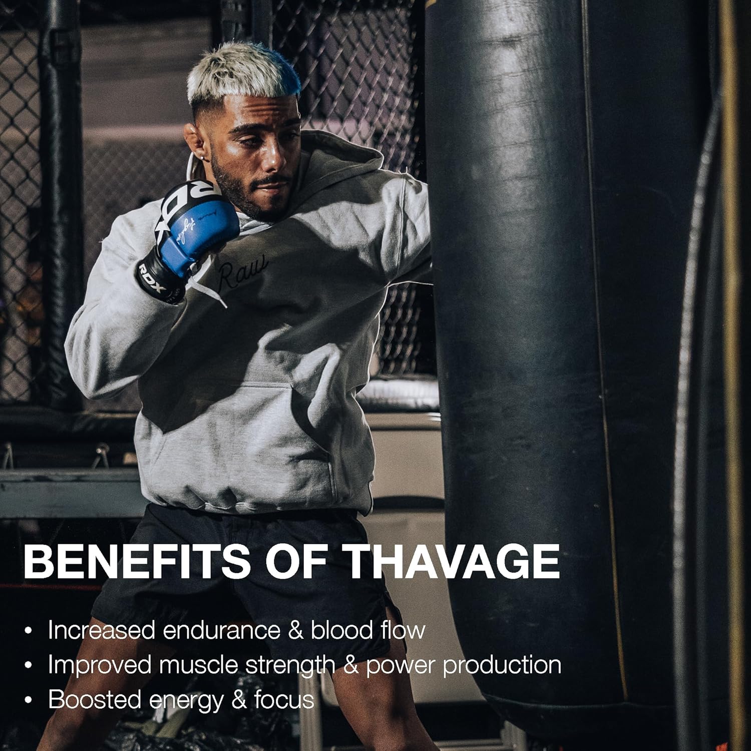 Thavage Raw Preworkout Powder (Lemonade) by Chris Bumstead - Sports Nutrition Supplement for Men & Women - Cbum Pre Workout for Hydration, Focus, Energy - 40 Servings - Espot.com.au