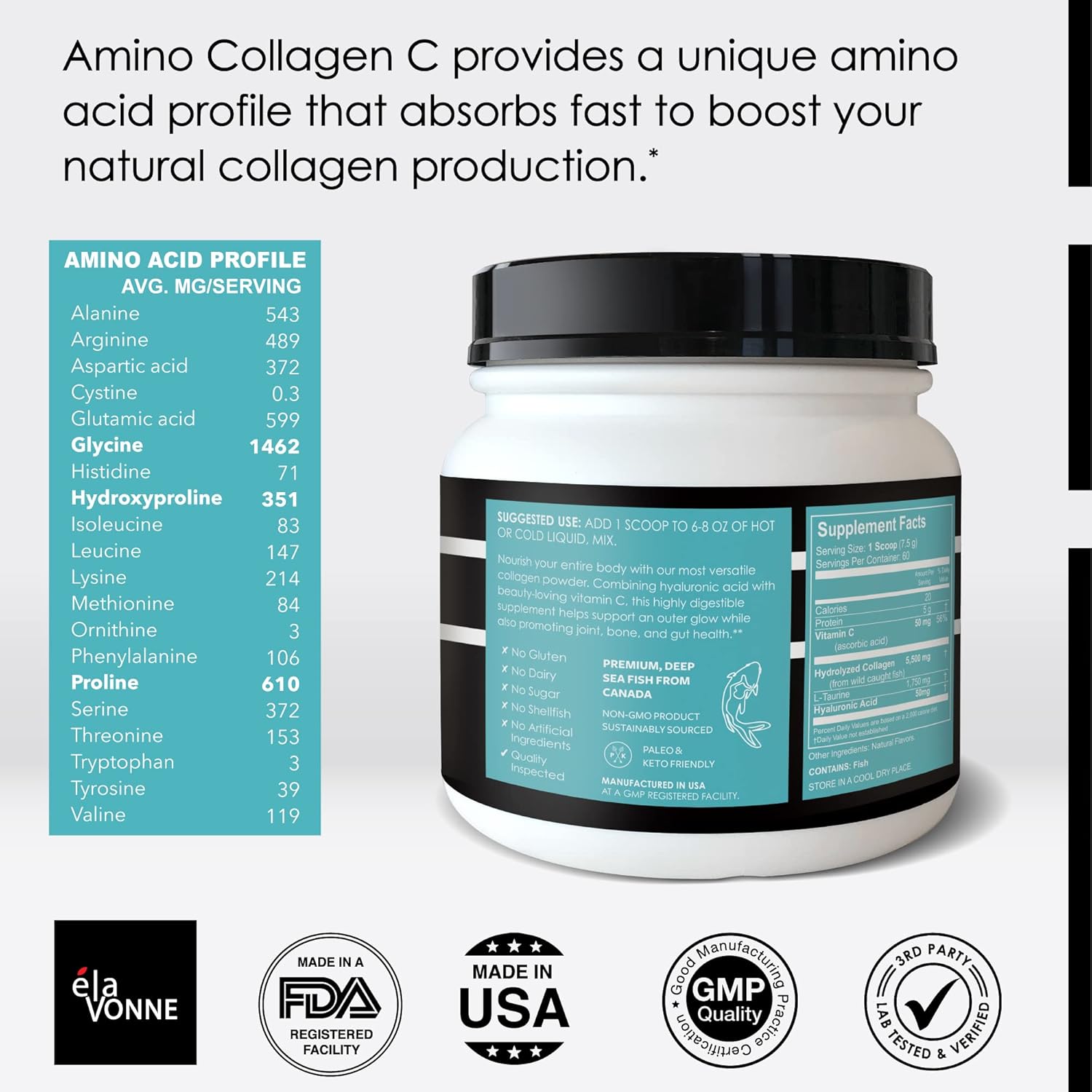 elavonne-3-pack-amino-collagen-c-powder---180-scoops-marine-collagen-peptides-with-hyaluronic-acid---non-gmo-usa---hair-skin-nails-joints-gut-health---no-sugar-or-odor-6