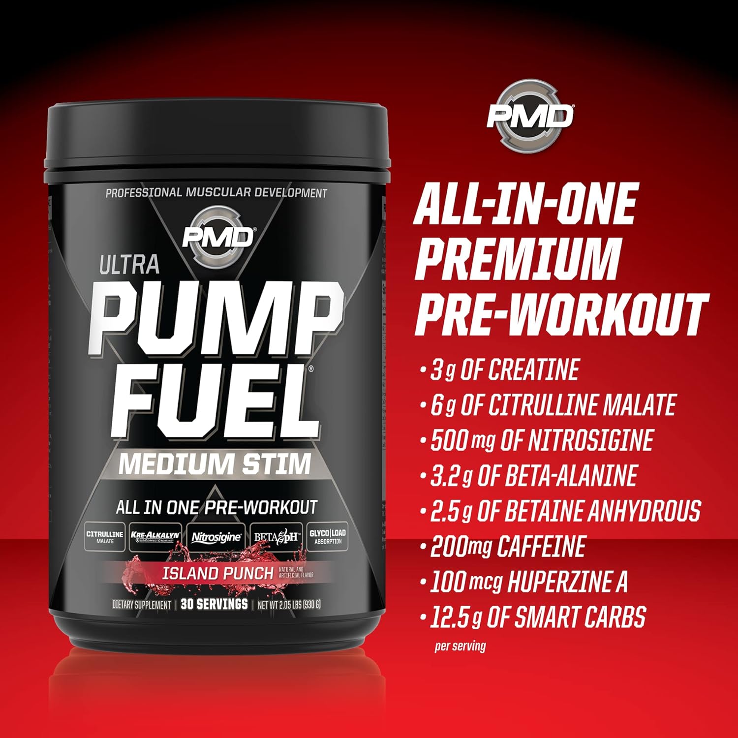 pmd-sports-ultra-pump-fuel-island-punch-pre-workout-drink-mix---boost-energy-strength-and-recovery-with-complex-carbs-and-amino-energy---30-servings-7