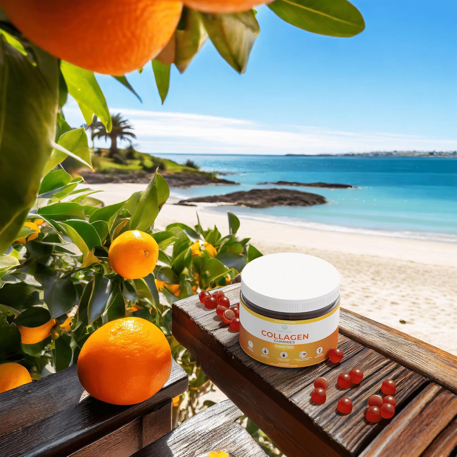 sugar-free-marine-collagen-gummies-90-chews---500mg-collagen-for-hair-skin-nails---pore-reducer-elasticity---gluten-free-non-gmo---orange-flavor-7