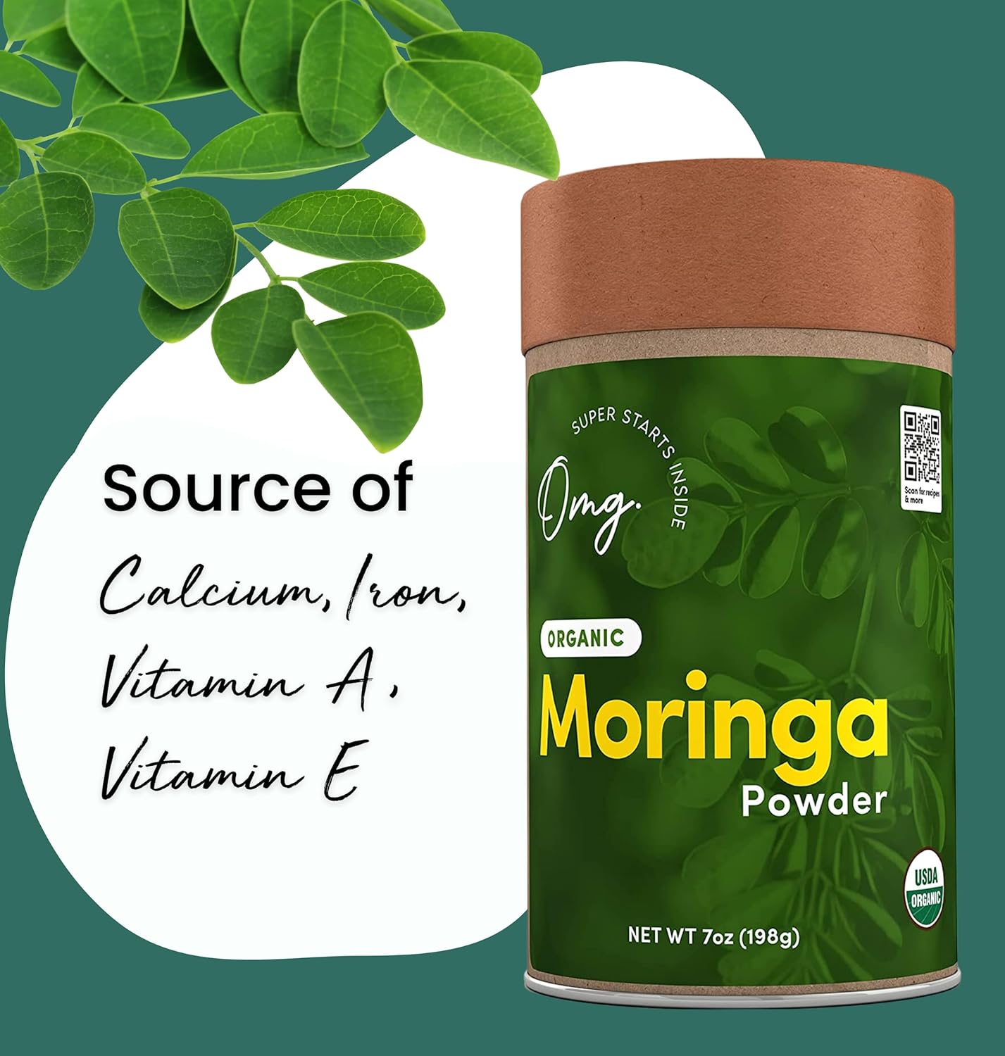 usda-certified-pure-moringa-powder---organic-superfood-rich-in-calcium-iron-vitamins-a-e---7-oz-2-pack-by-omg-organic-meets-good-6