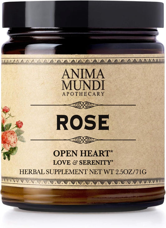 anima-mundi-love-serenity-rose-petal-powder---heart-chakra-blend-for-teas-lattes-desserts---edible-dried-rose-petals-buds---aromatic-fluffy-mix-25oz-71g-1