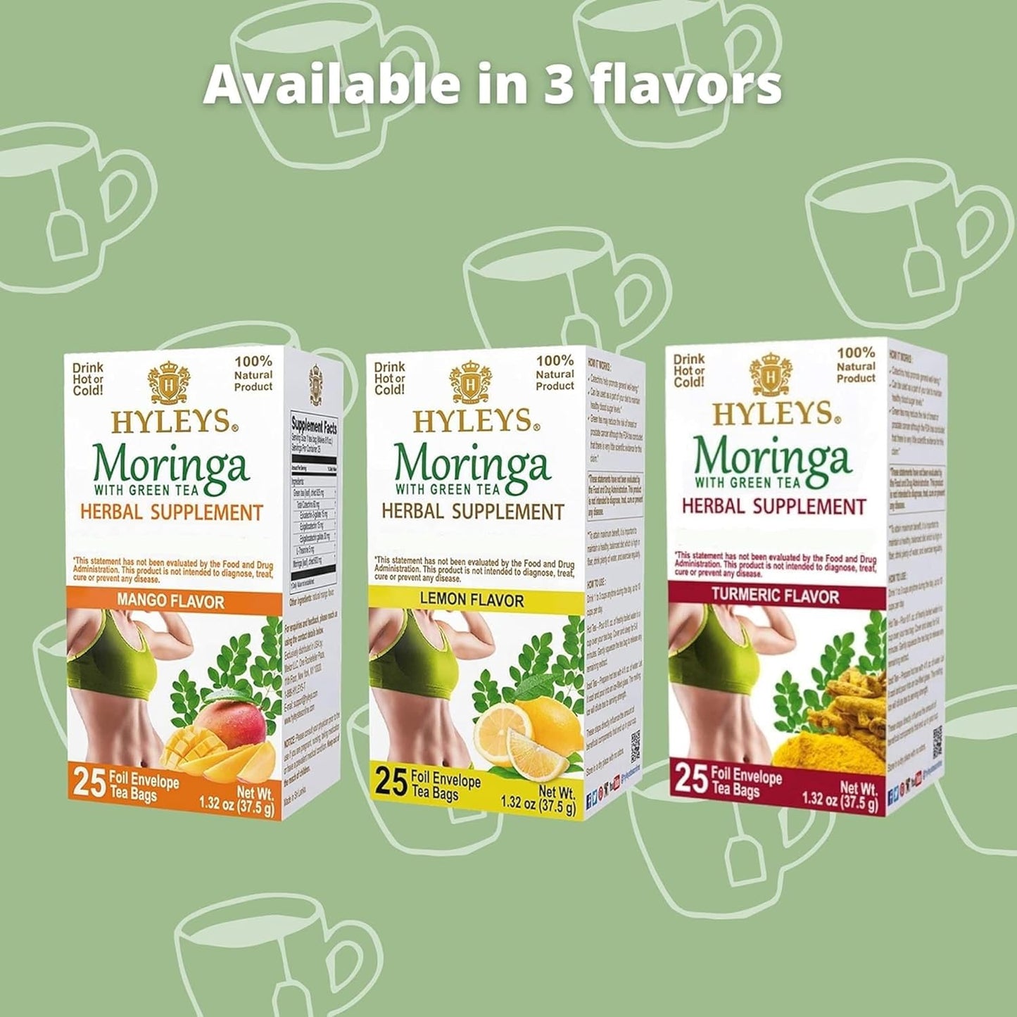 mango-flavored-moringa-oleifera-green-tea---25-tea-bags---superfood-miracle-tree-tea-with-dried-leaves-5
