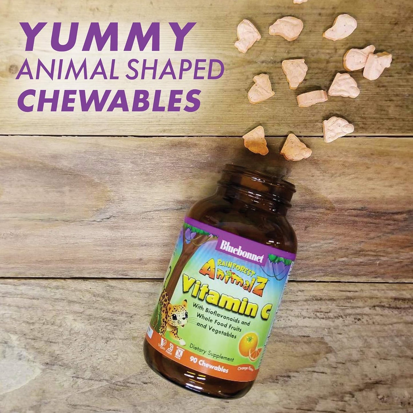 bluebonnet-nutrition-rainforest-animalz-vitamin-c-chewable-tablets---90-tablets-250mg-soy-free-gluten-free-dairy-free-vegan---orange-flavor---kosher-certified---45-servings-7