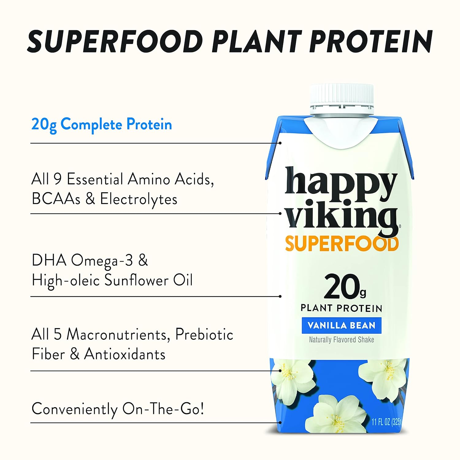happy-viking-vanilla-bean-vegan-plant-protein-shakes---20g-protein-omega-3-9-amino-acids-bcaas---gluten-free-non-gmo-ready-to-drink---pack-of-12-11oz---created-by-venus-williams-4