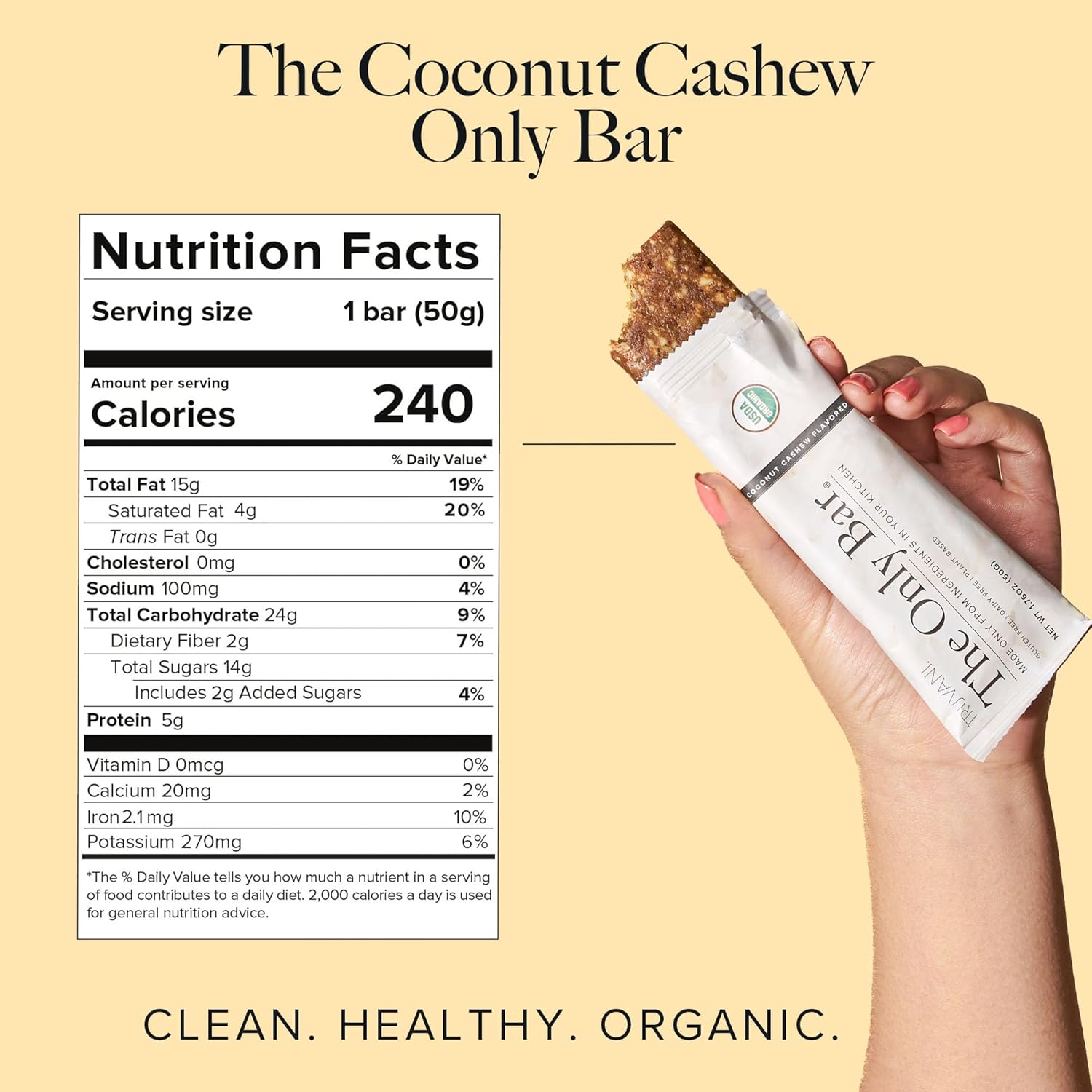 truvani-organic-coconut-cashew-plant-based-snack-bars---12-pack-5g-protein-vegan-dairysoygluten-free-individually-wrapped-2
