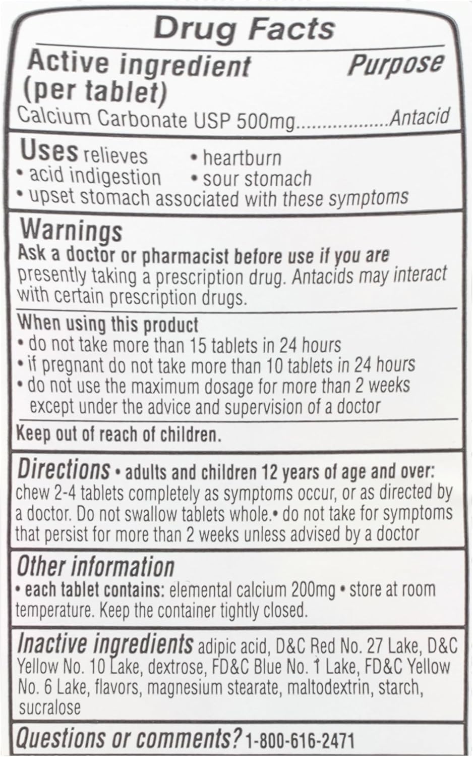 calcium-carbonate-antacid-tablets---assorted-fruit-flavor---150-chewable-tablets---pack-of-2---regular-strength-formula-5