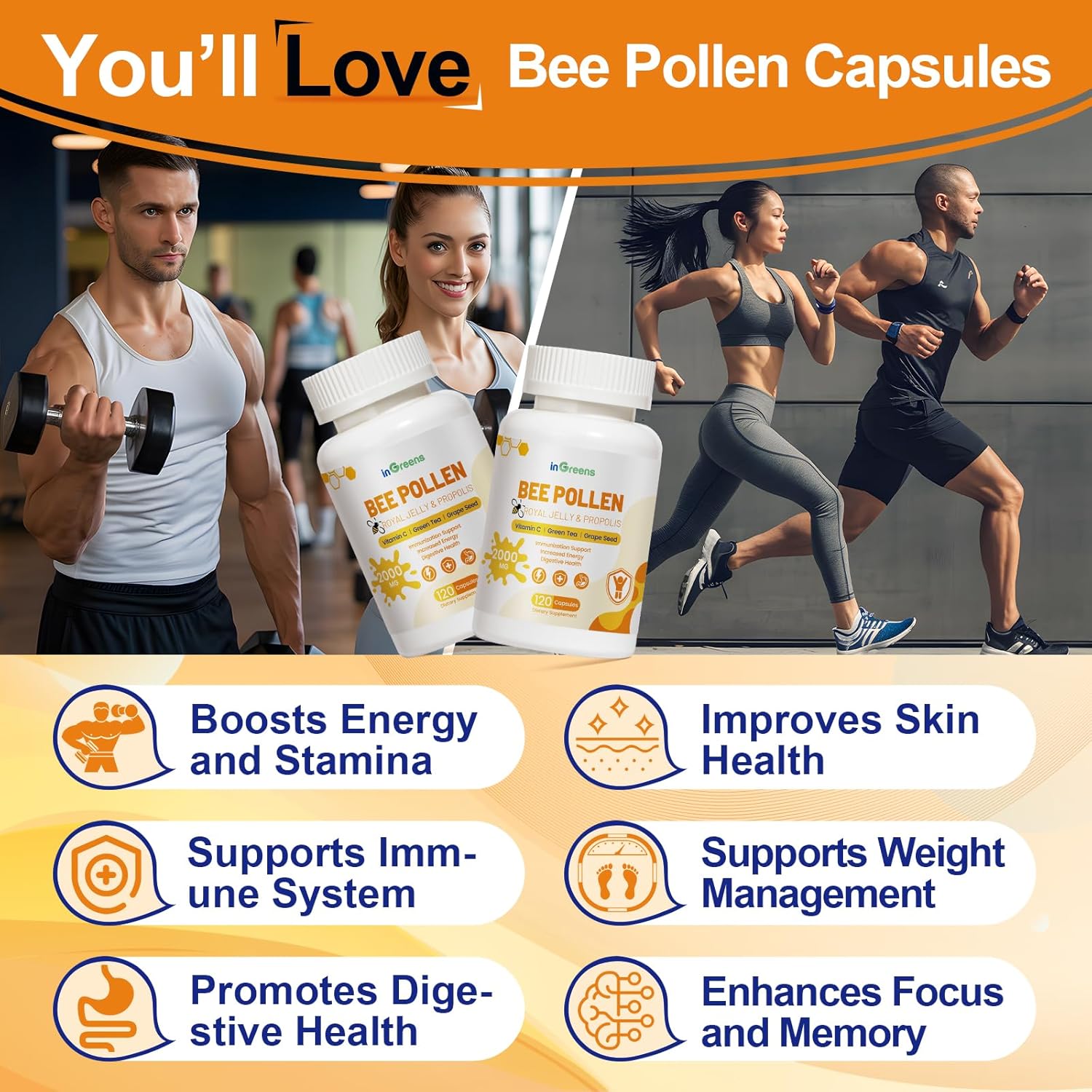 organic-6-in-1-bee-pollen-supplement---2000mg-per-serving---immune-energy-support---non-gmo---120-capsules---made-in-usa-3