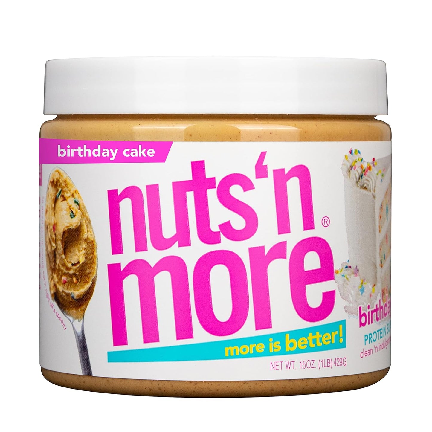 high-protein-birthday-cake-peanut-butter-spread---15oz-jar---gluten-free-non-gmo-low-carb-sugar---all-natural-nut-butter-snack-1