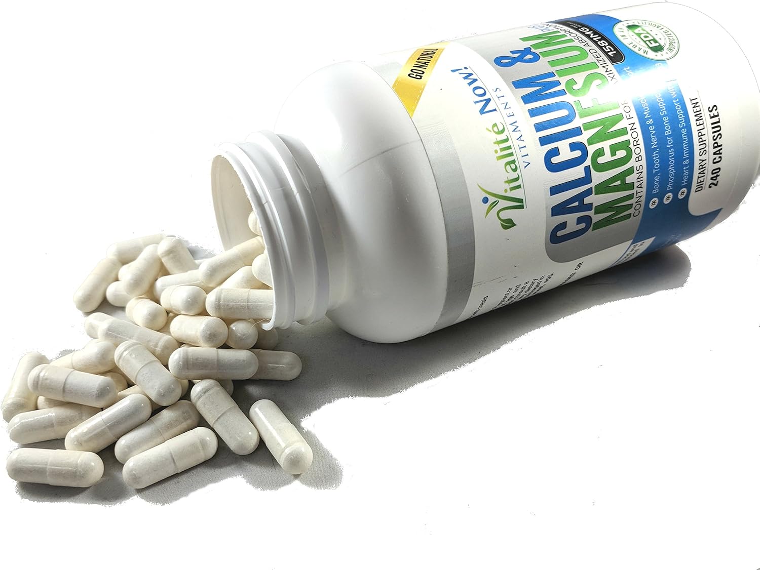 vitalit-now-calcium-magnesium-vitamin-d3-supplement---high-absorption-with-boron---10-forms-of-calcium-phosphorus-for-bone-strength---natural-240-capsules---2-month-supply-4