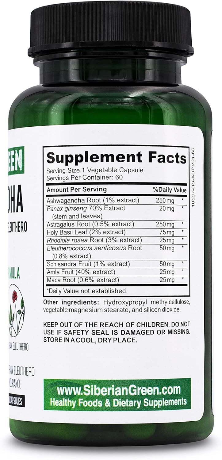 organic-siberian-green-ashwagandha-root-capsules-with-astragalus-eleuthero-ginseng---herbal-support-supplement-5
