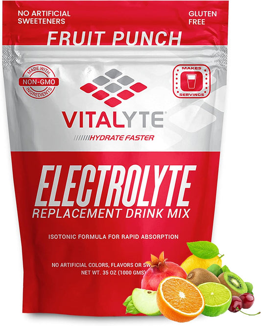 Isotonic Electrolyte Hydration Powder Drink Mix, Pack of 2, 35 oz. Each, Fruit Punch Flavor - Gluten Free Post Workout Drink - Espot.com.au