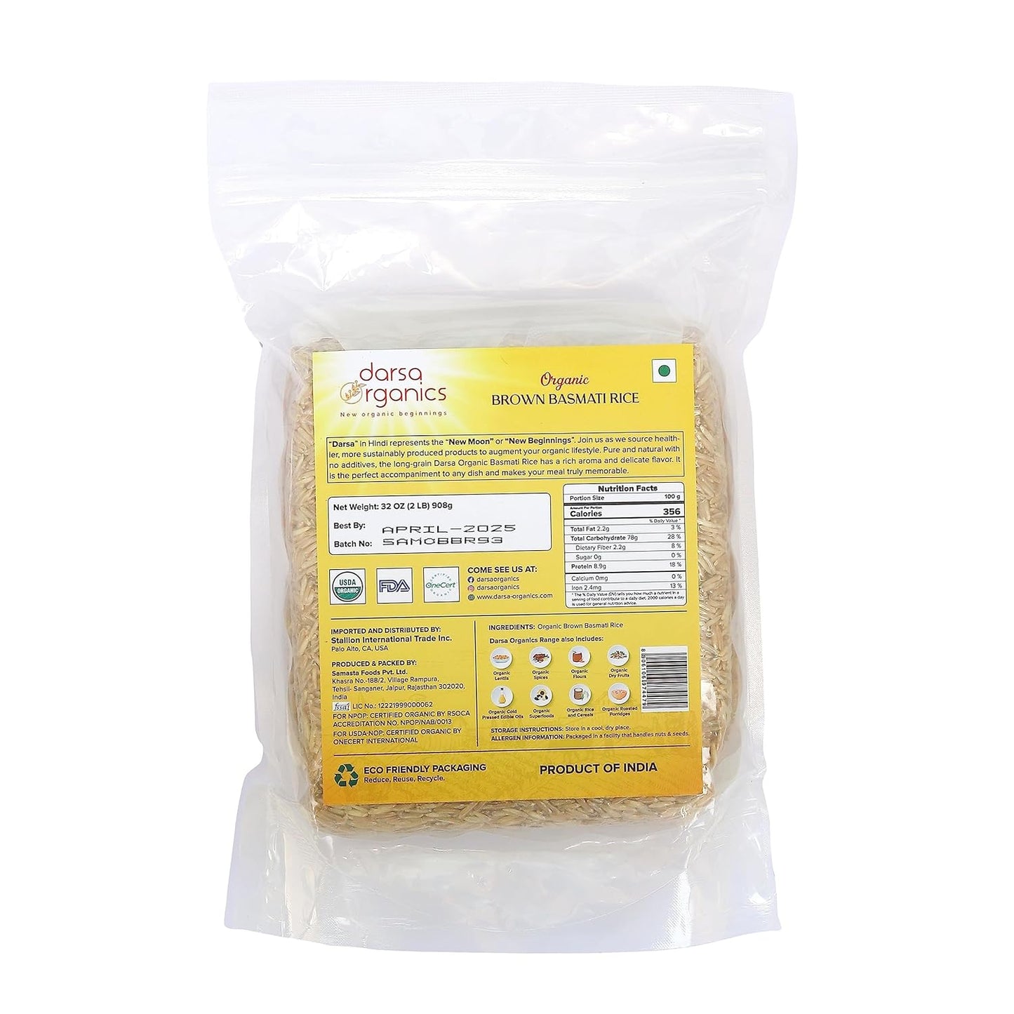 usda-organic-darsa-organics-brown-basmati-rice---aromatic-long-grain-rice-for-indian-dishes-gluten-free-non-gmo-kosher-2-lb-pack-2