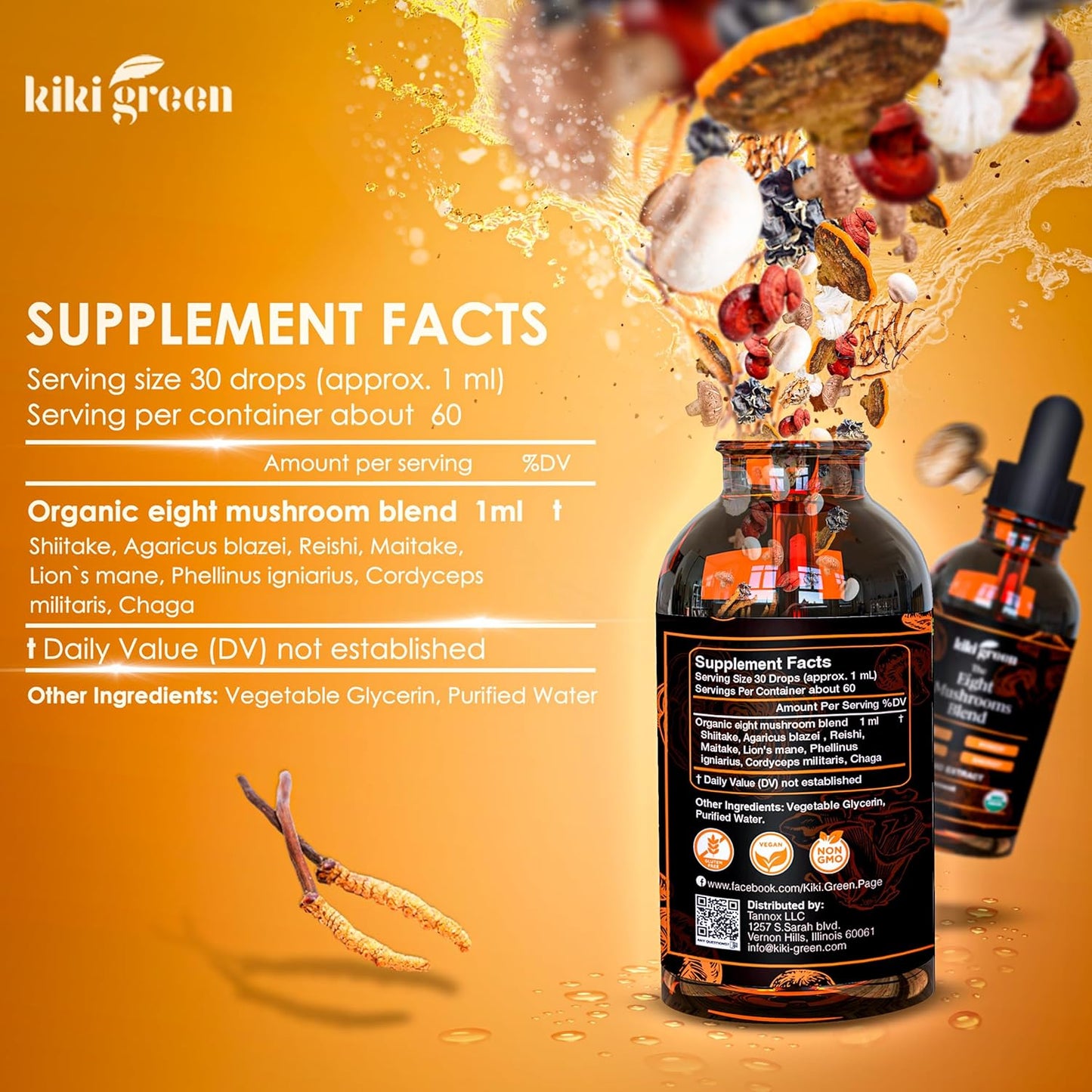 organic-8-mushroom-supplement-bundle-for-focus-energy---lions-mane-chaga-cordyceps-turkey-tail-reishi-shiitake-maitake---powder-liquid-extract---4-oz-2-fl-oz-8