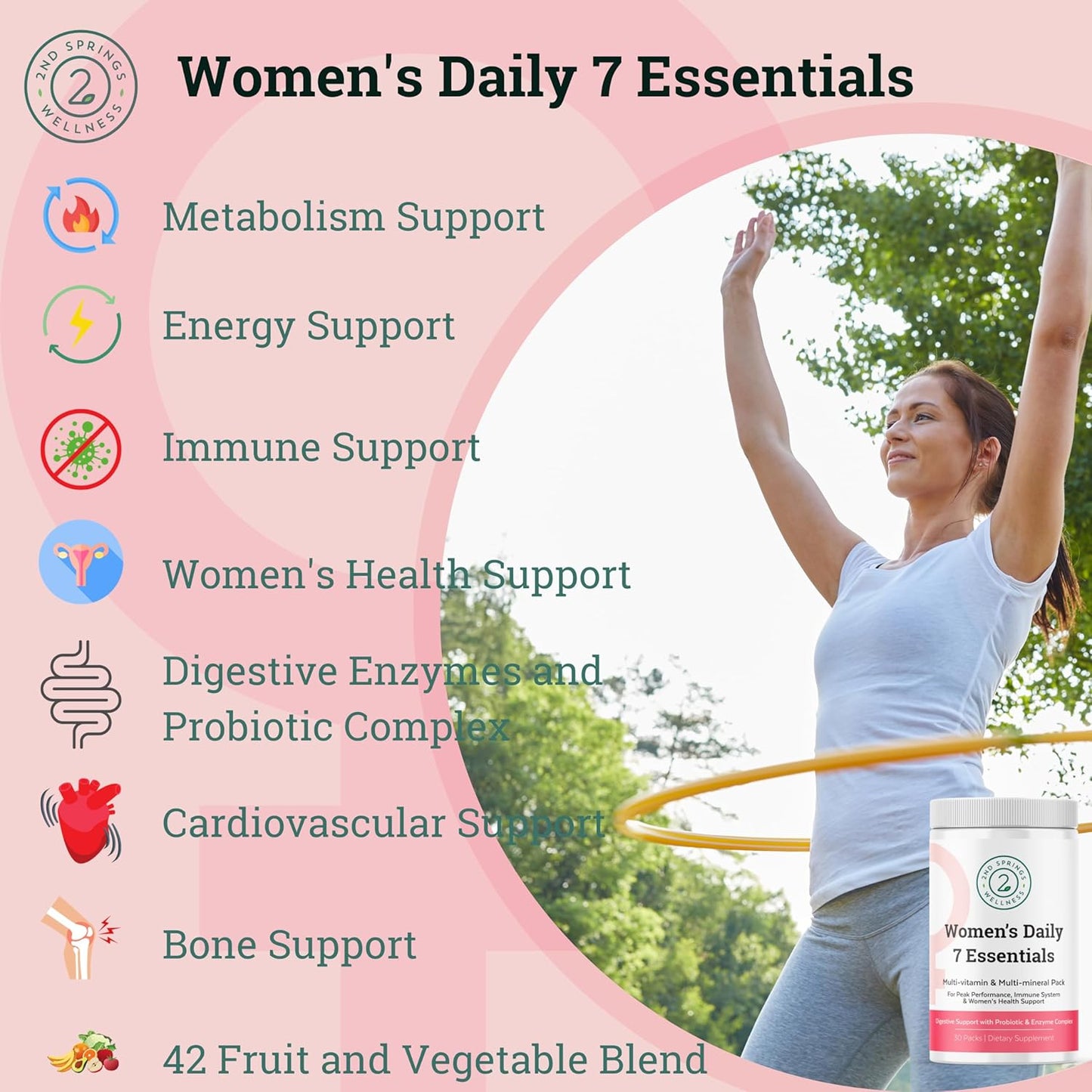Women's Daily Essentials Bundle: Vitamin D3+K2 Chewables & Super B-100 Complex - 2nd Springs - Espot.com.au