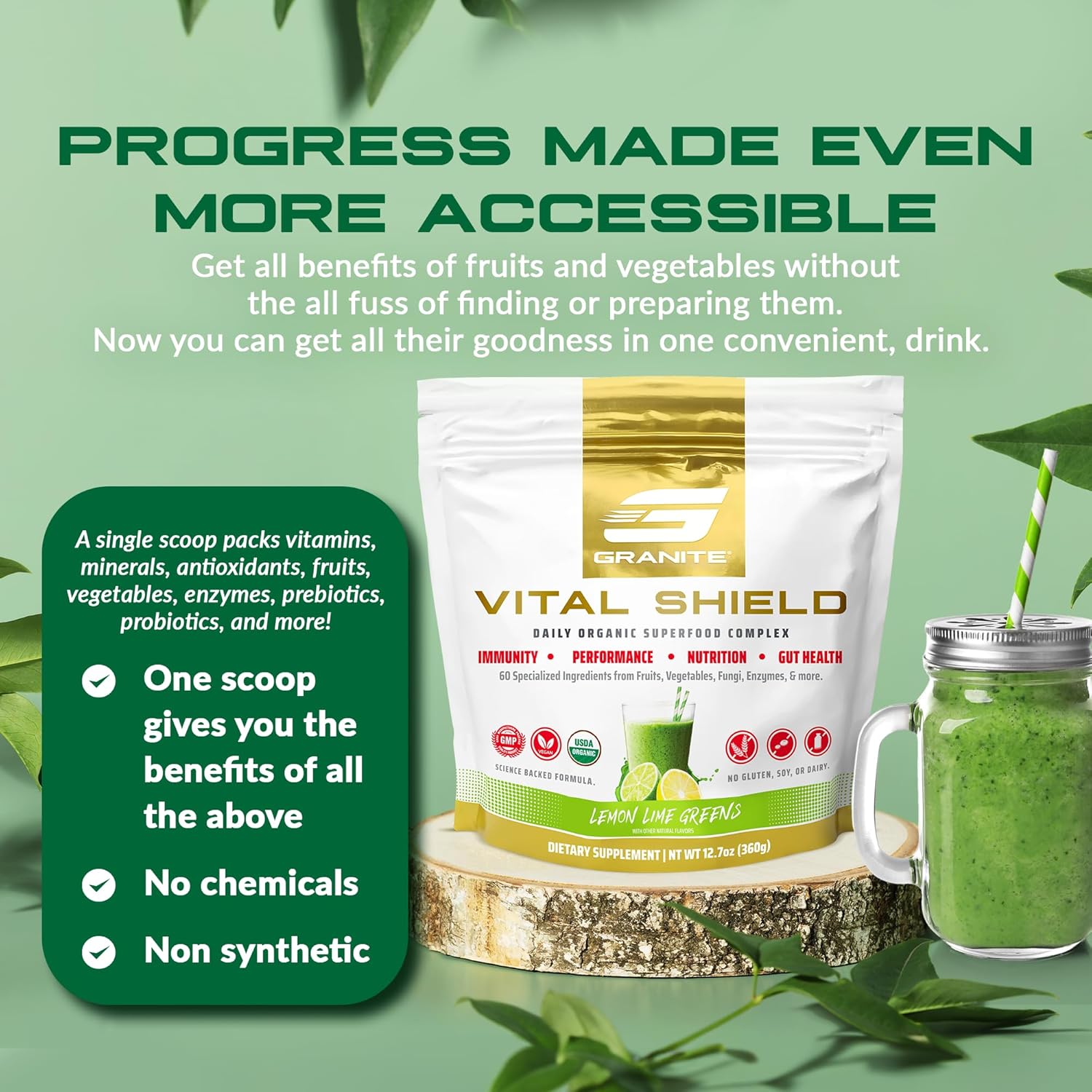 granite-supplements-vital-shield-greens-superfood-powder-lemon-lime-flavor---supports-performance-gut-health-immunity-nutrition---30-servings-8